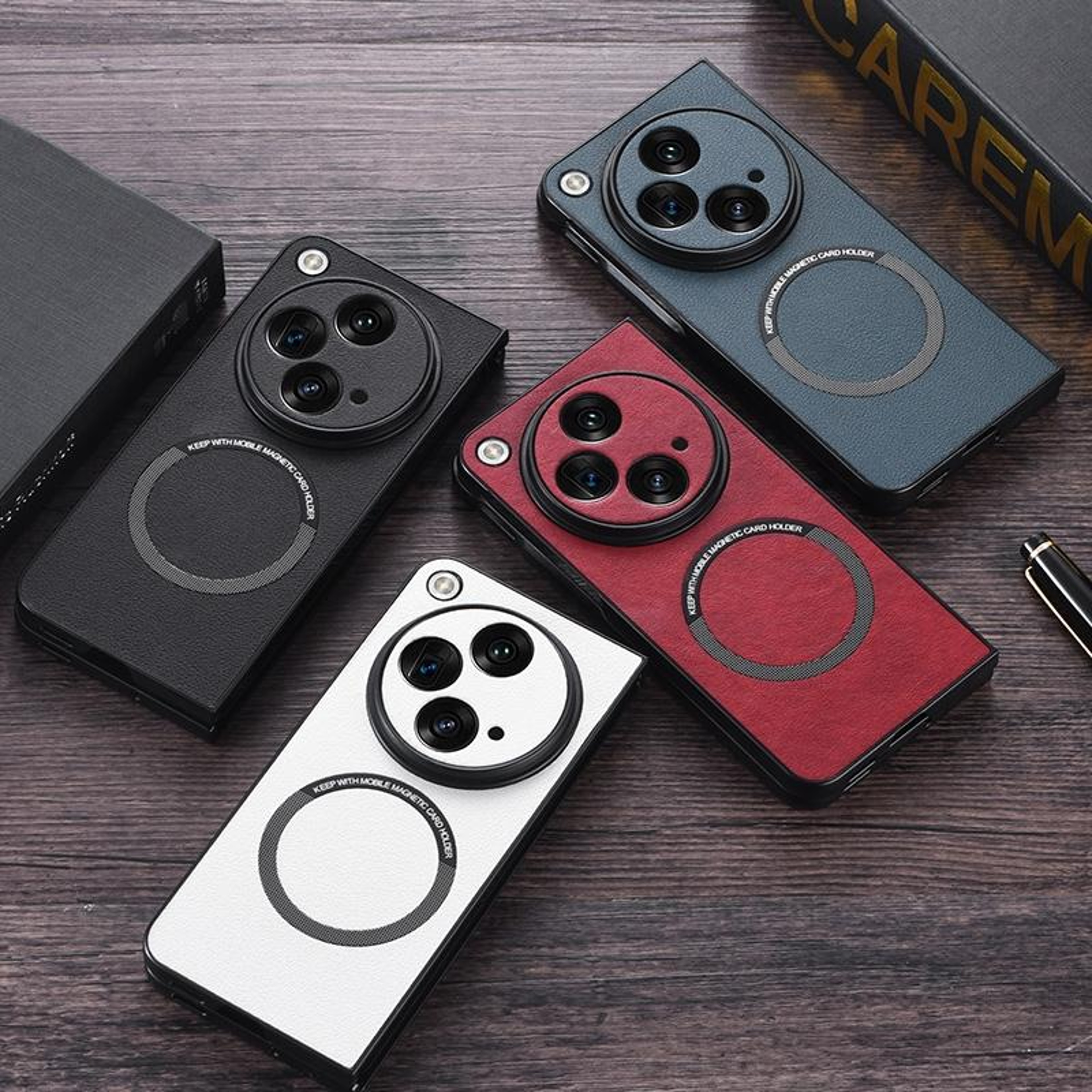 OnePlus Open MagSafe Magnetic PU Leather Shockproof Case 1