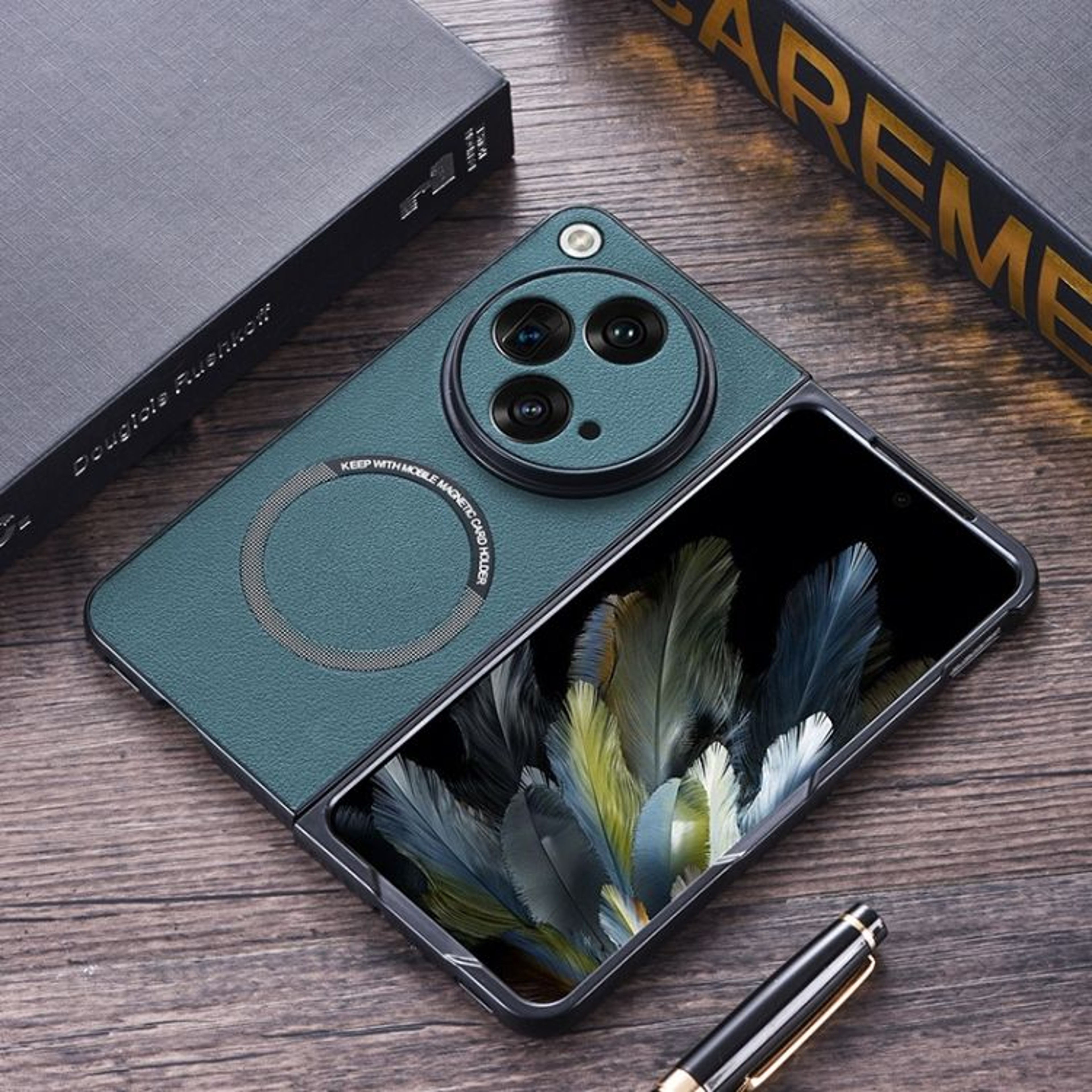 OnePlus Open MagSafe Magnetic PU Leather Shockproof Case 7