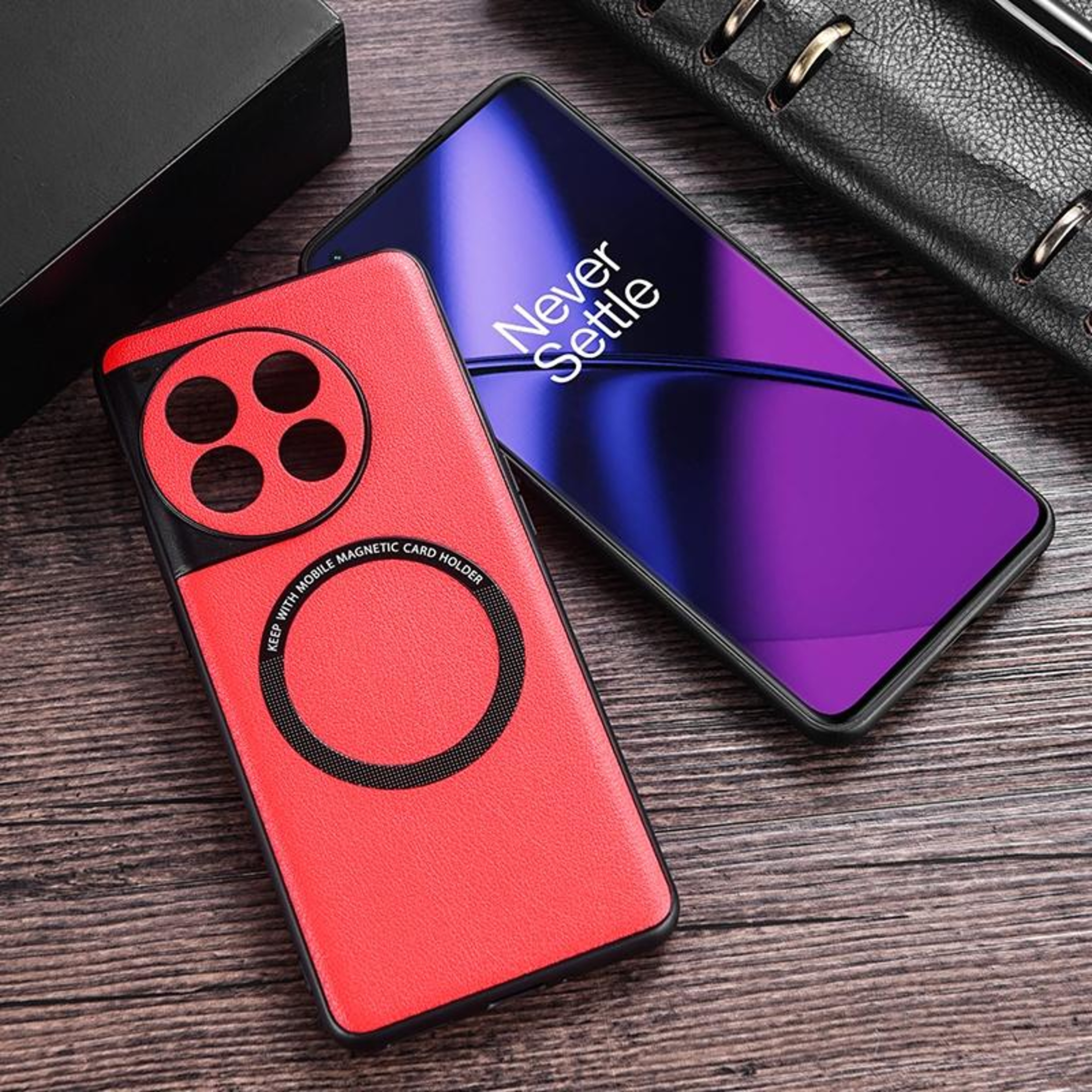 OnePlus 12 MagSafe Magnetic Case With PU Leather Shockproof Protection 2