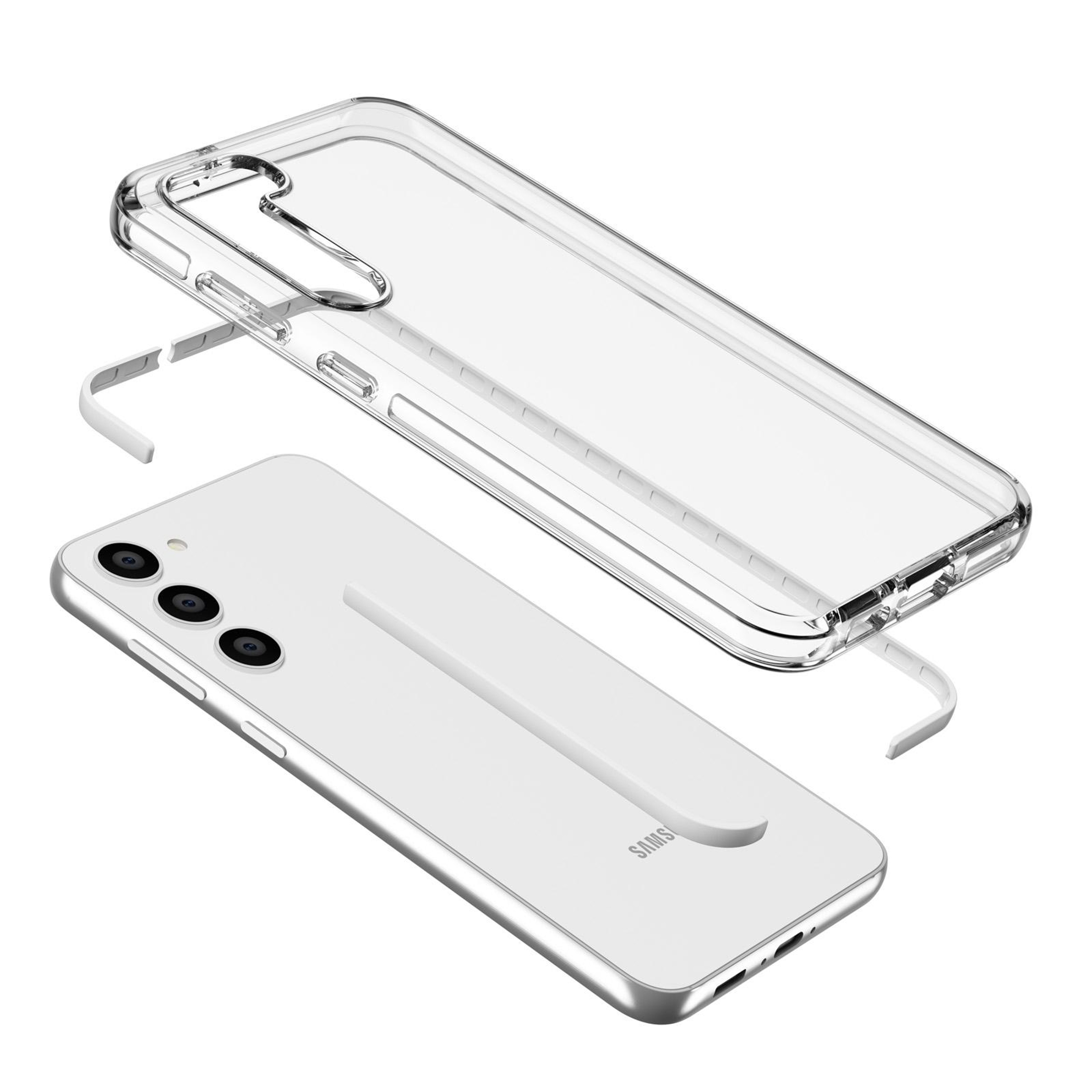 Samsung Galaxy S23 Plus Clear Protective Case With Two Tone TPU TPE Design 2