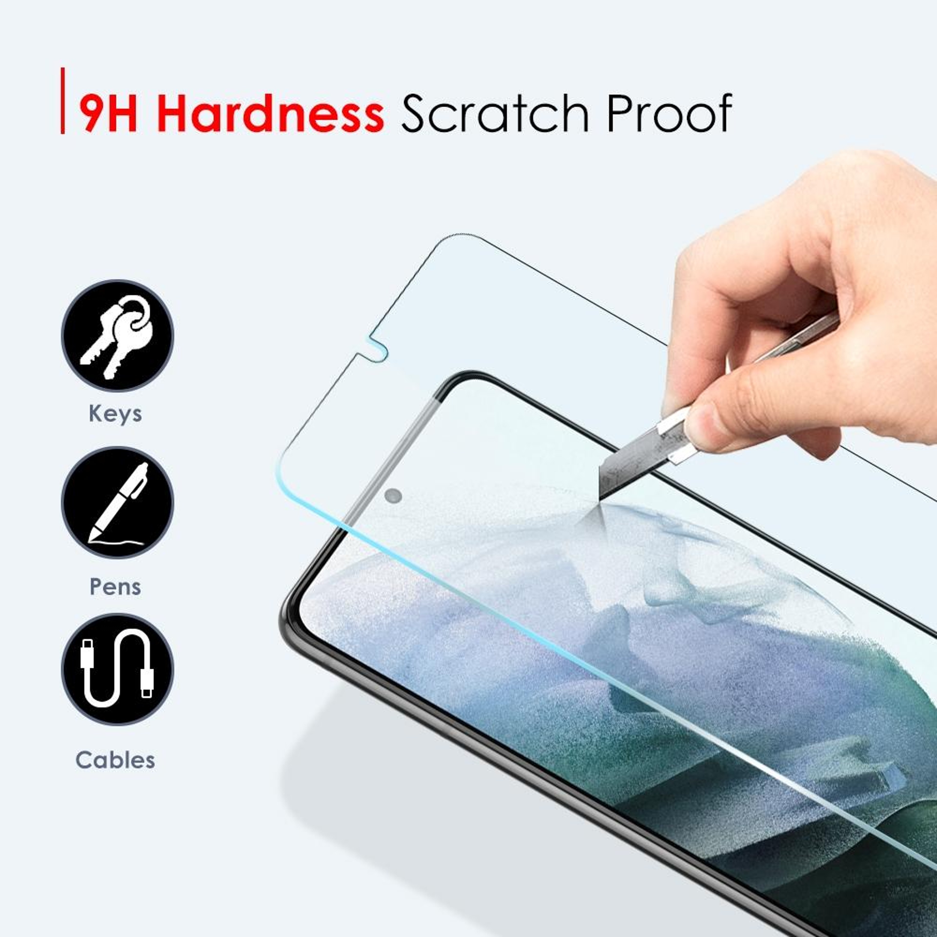 Samsung Galaxy S21 5G Tempered Glass Screen Protector with Fingerprint Support – view 3