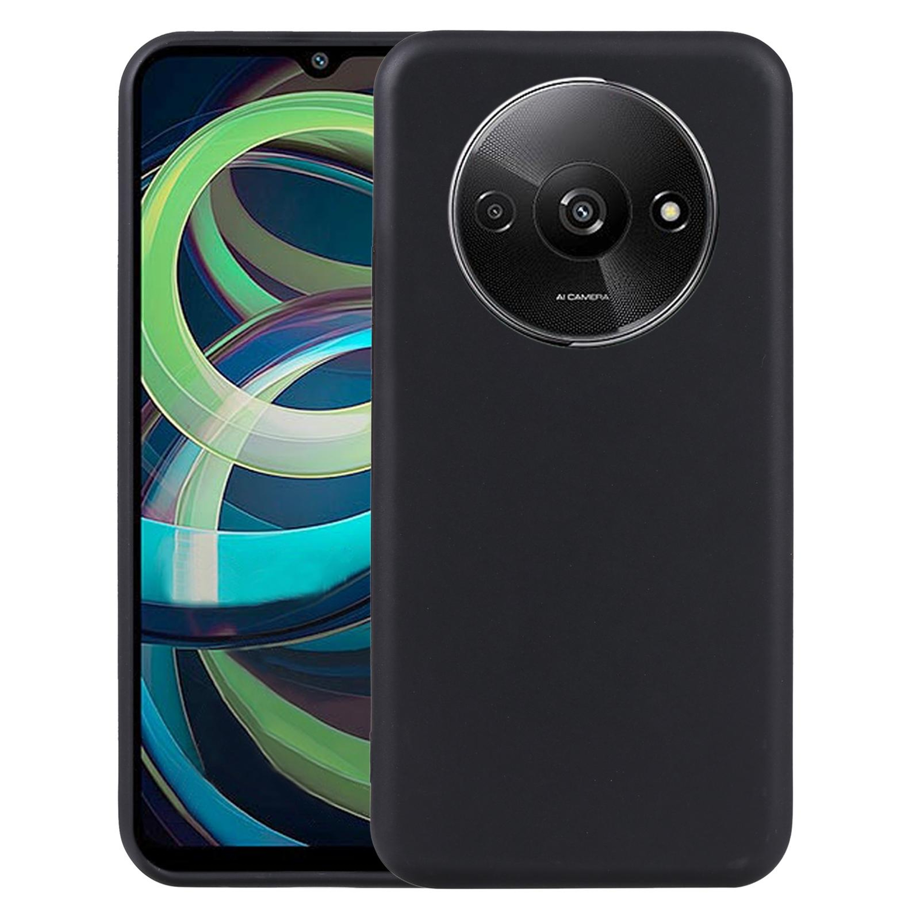 Xiaomi Redmi A3 TPU Phone Case Black Slim Protective Cover – view 1