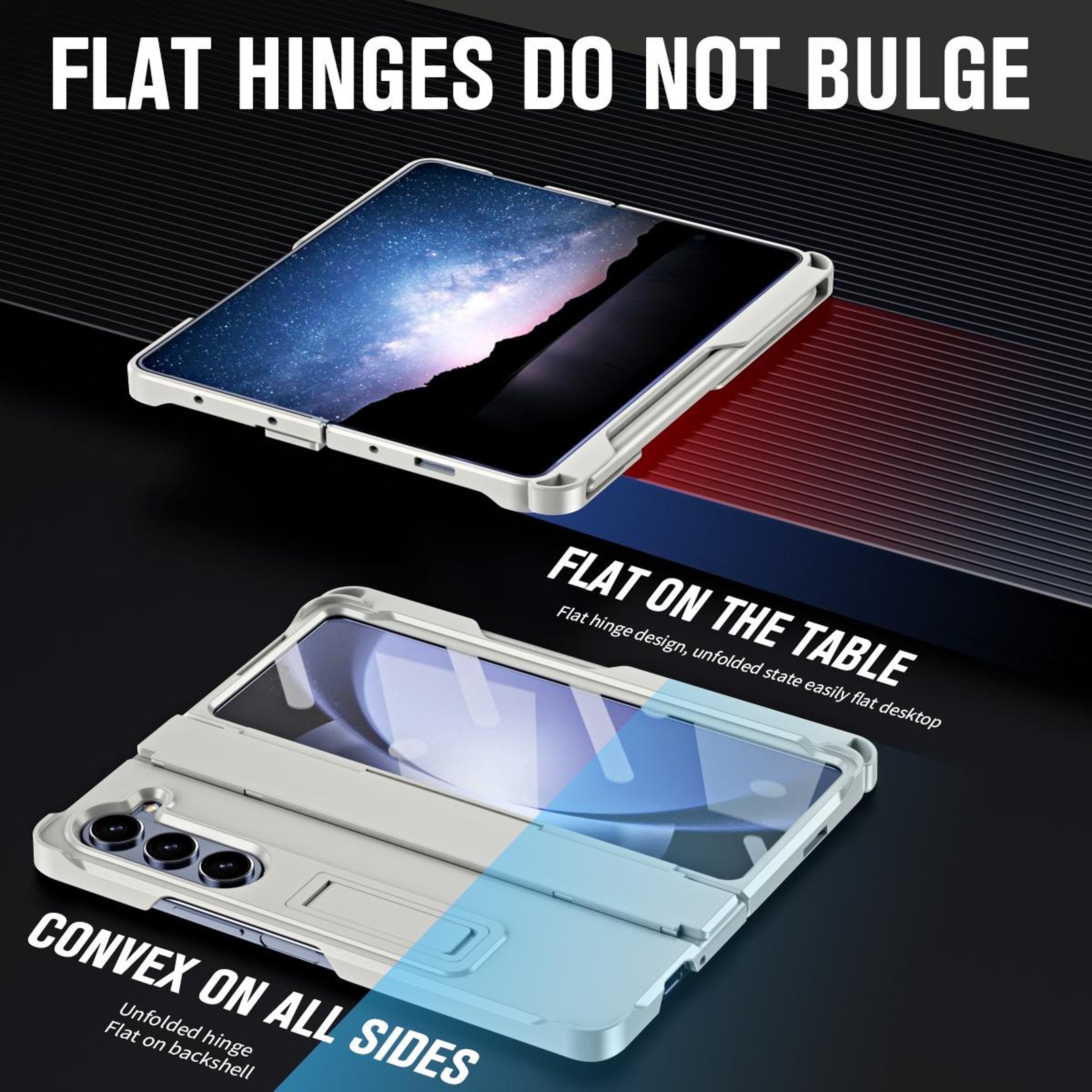 Galaxy Z Fold6 Shockproof Hinge Case With Tempered Glass And Pen 2