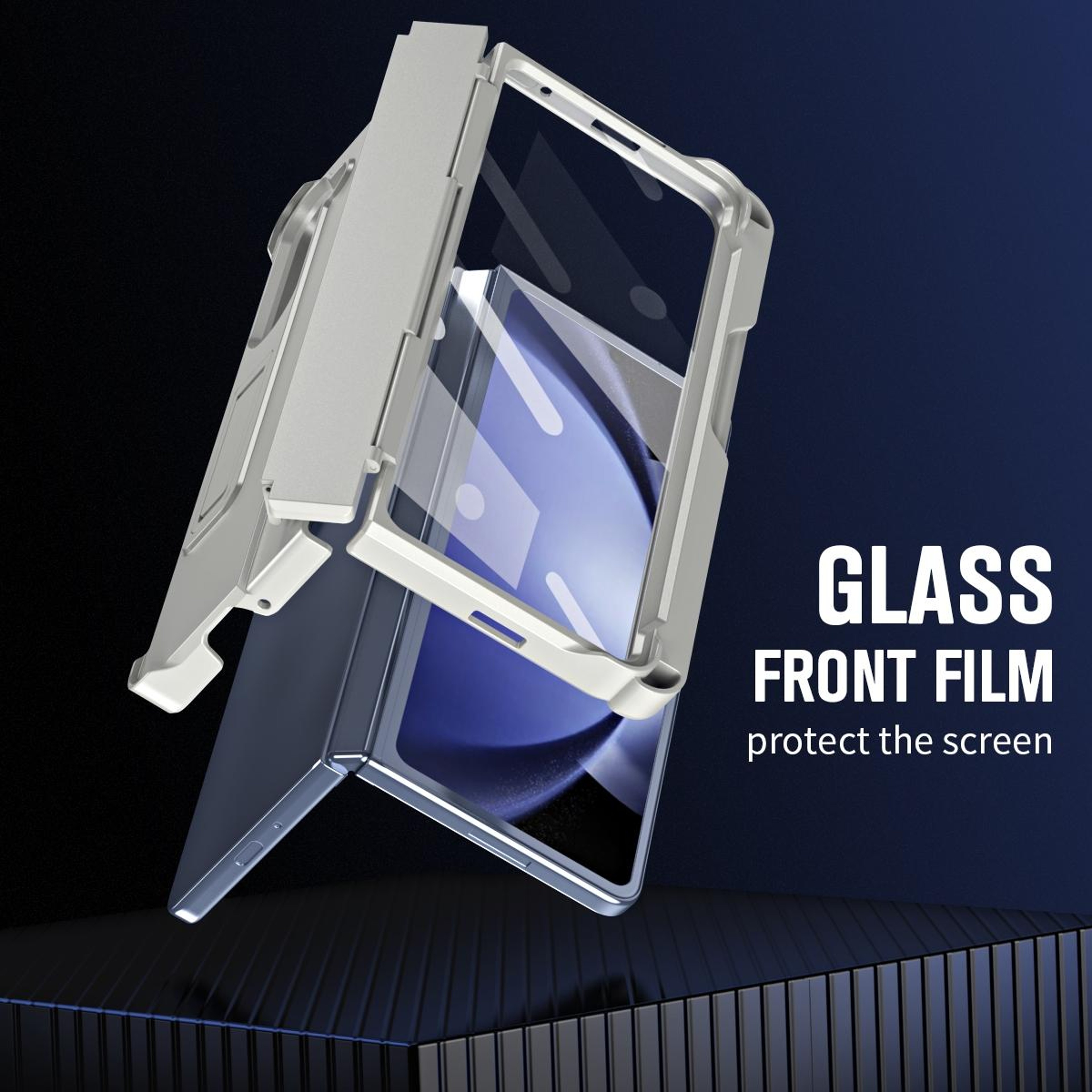 Galaxy Z Fold6 Shockproof Hinge Case With Tempered Glass And Pen 3