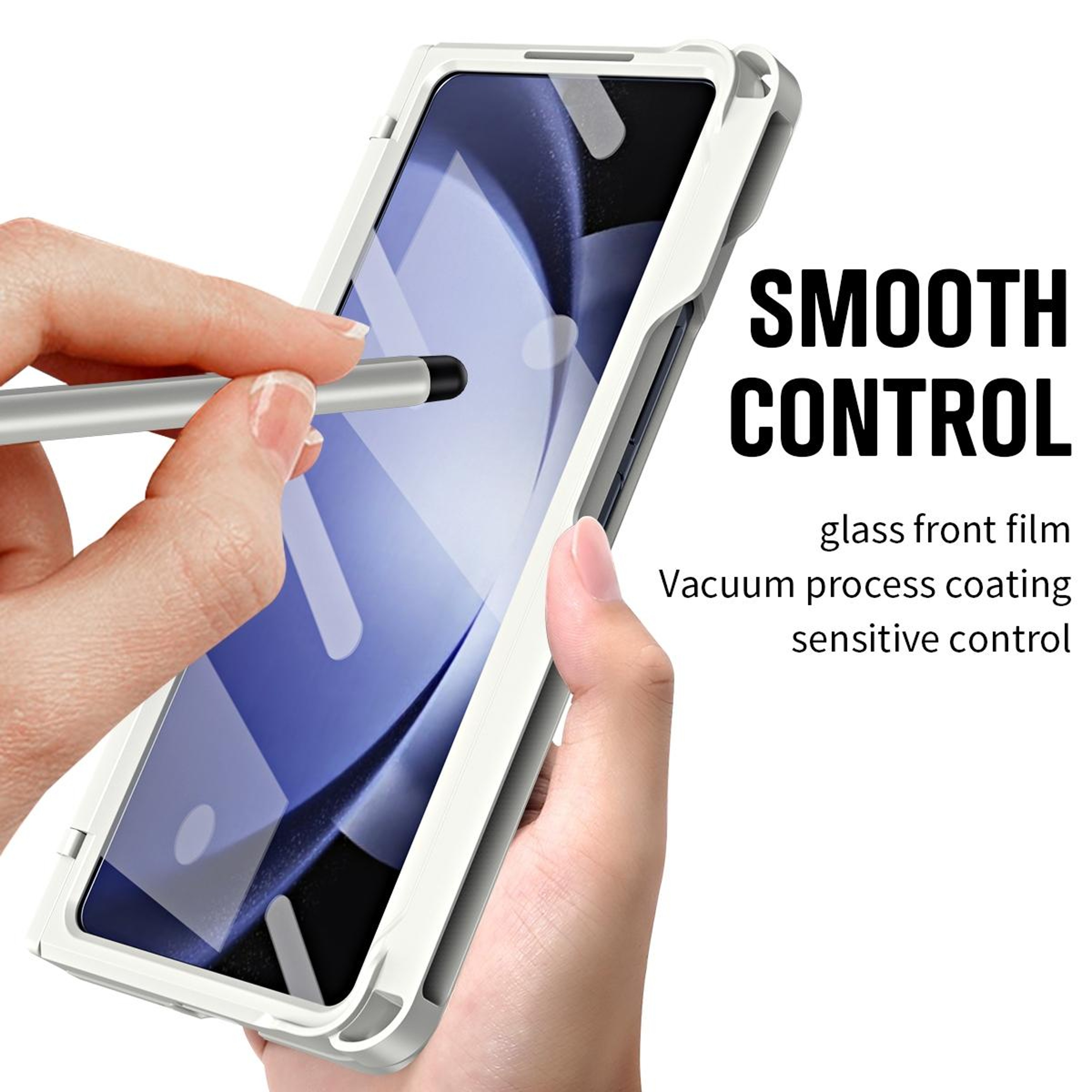 Galaxy Z Fold6 Shockproof Hinge Case With Tempered Glass And Pen 5
