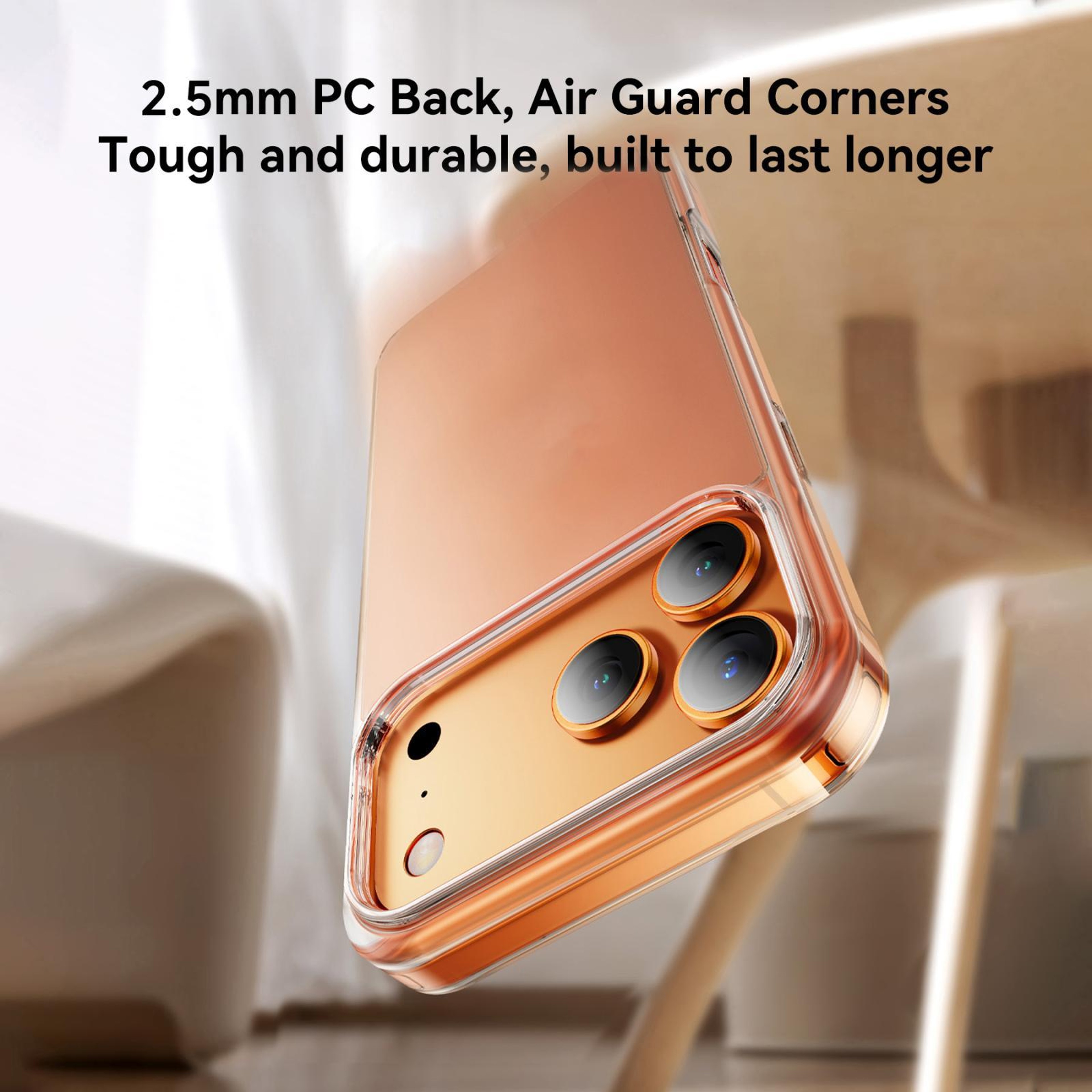 iPhone Air Clear Case with Shockproof Corner Protection and Anti Yellowing PC TPU Design – view 3