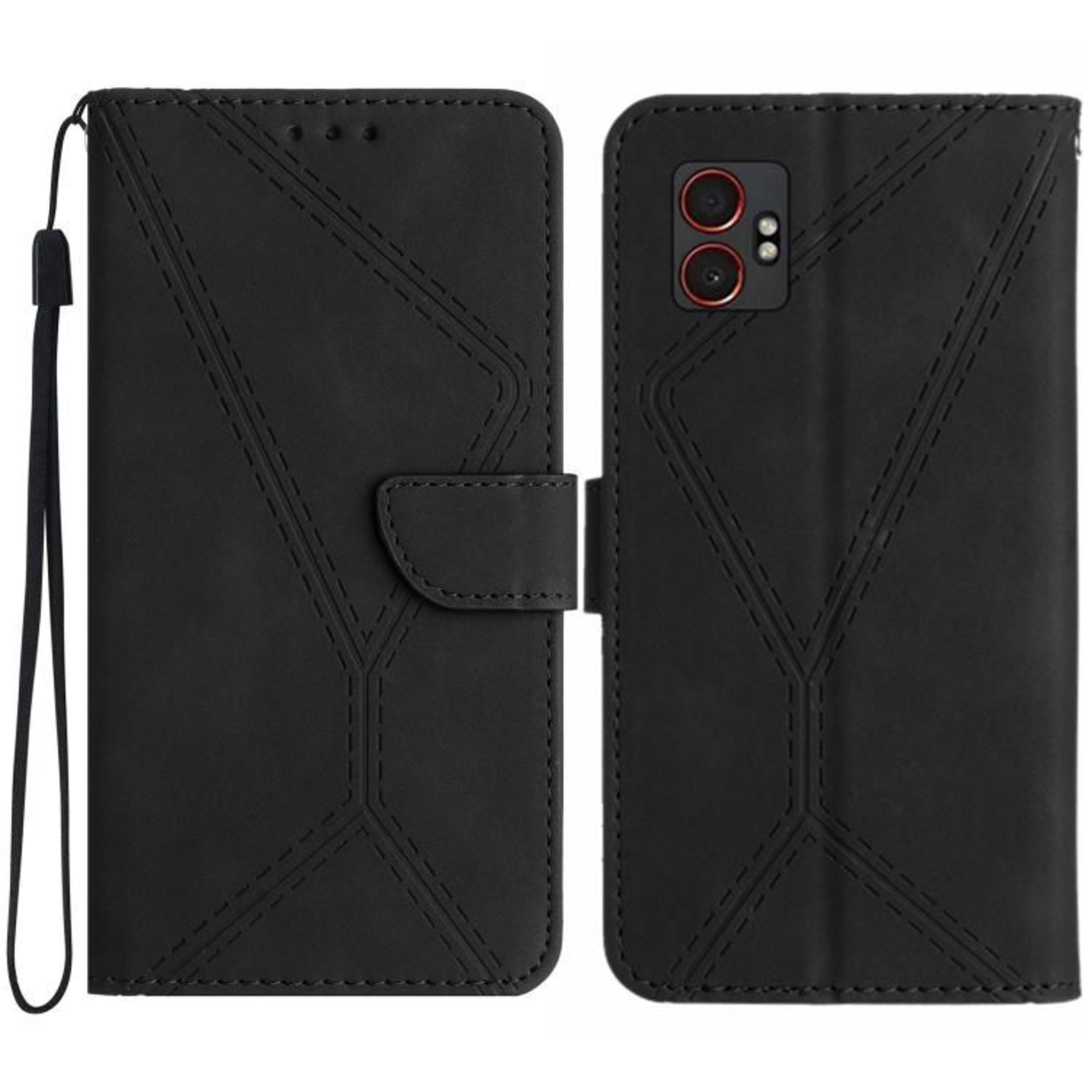 Samsung Galaxy XCover7 Pro Leather Wallet Case With Card Holder And Stand 10