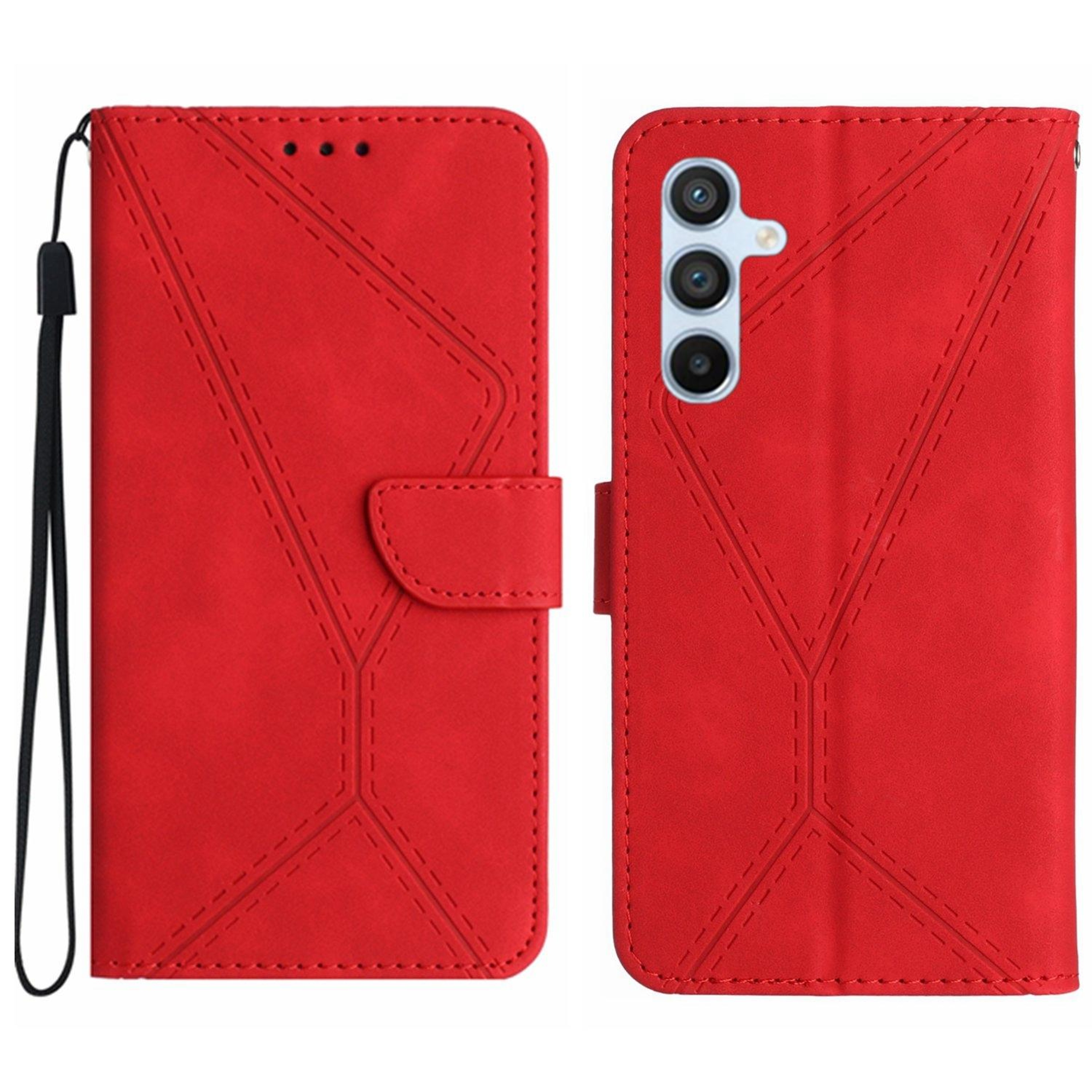 Samsung Galaxy M55 Leather Wallet Case With Card Holder And Kickstand 0