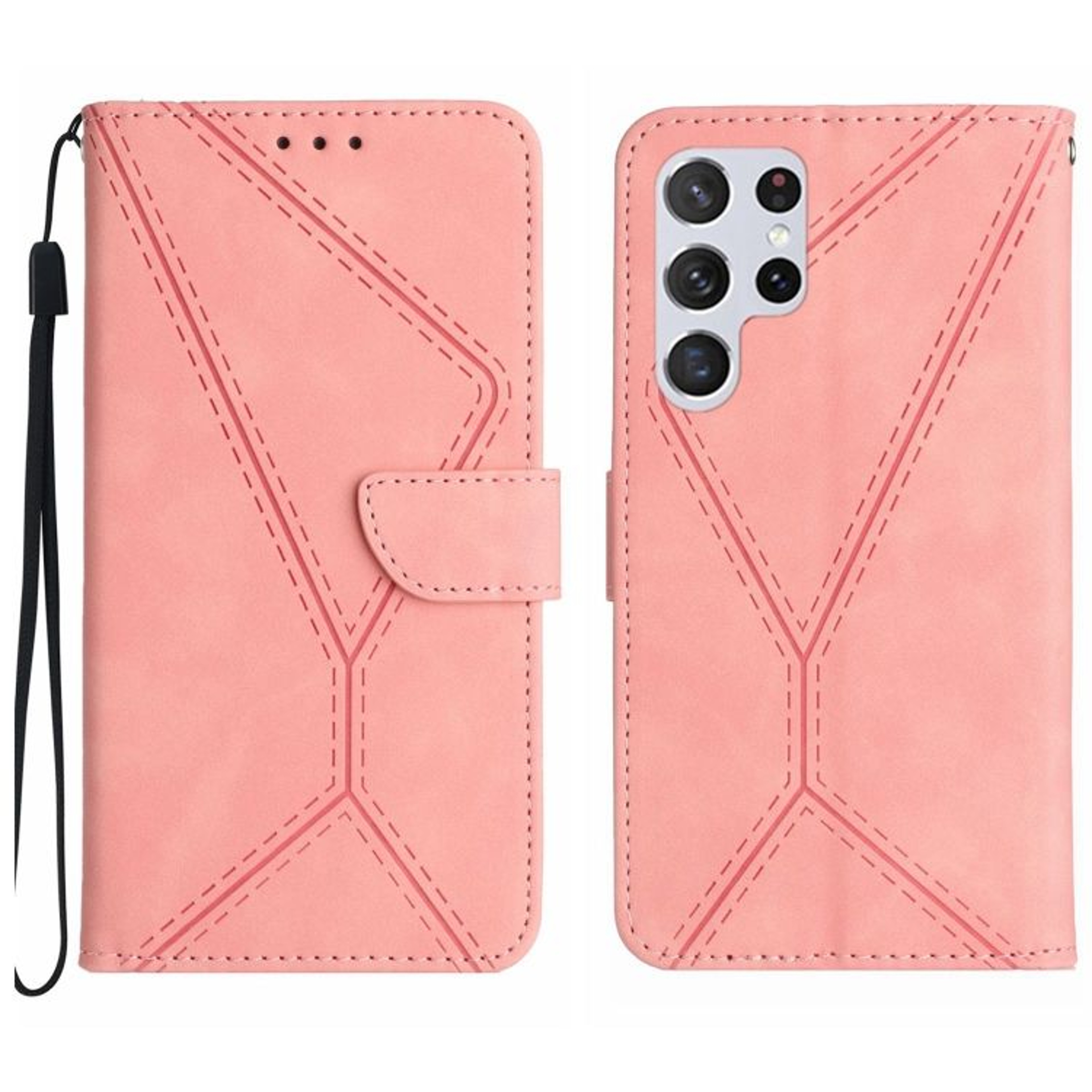 Samsung Galaxy S25 Ultra Leather Wallet Case With Card Holder Kickstand And Wrist Strap 7