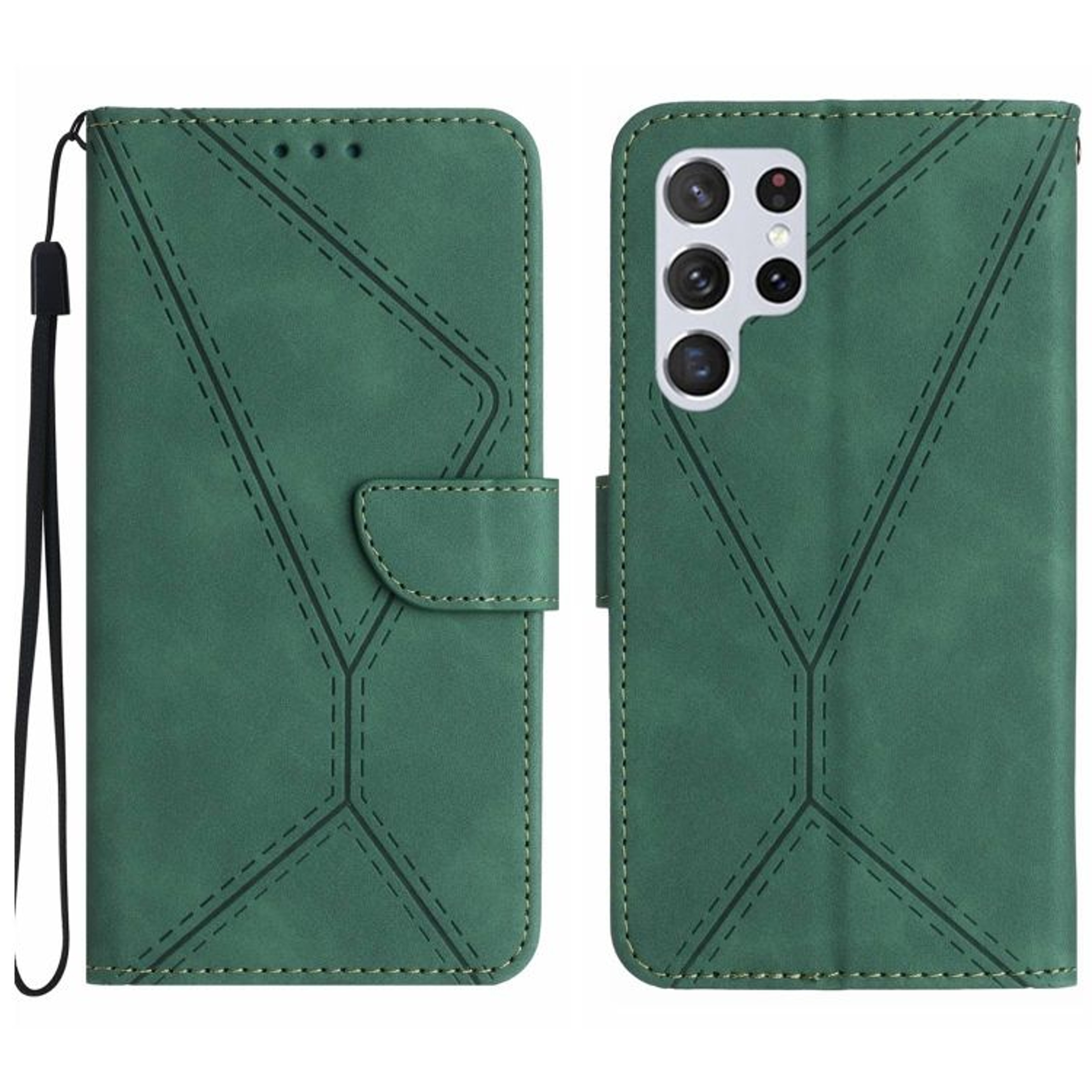 Samsung Galaxy S25 Ultra Leather Wallet Case With Card Holder Kickstand And Wrist Strap 9