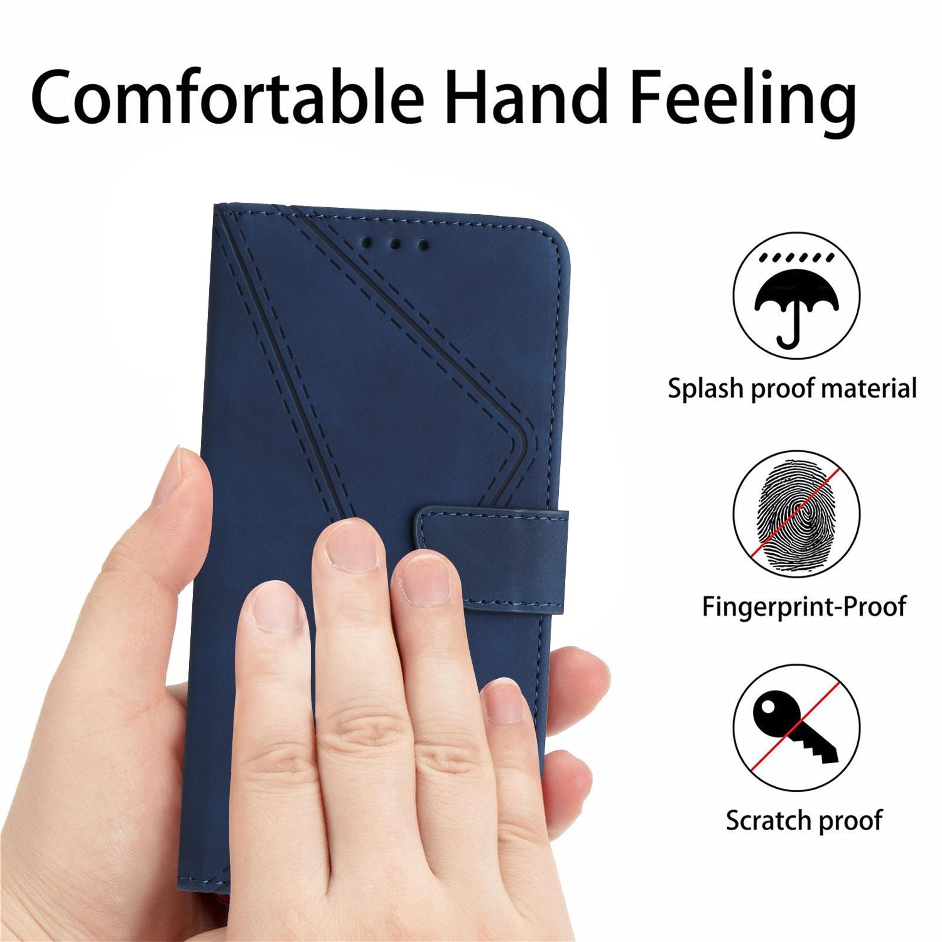 Samsung Galaxy A06 4G Leather Wallet Case With Card Holder Kickstand And Wrist Strap 5