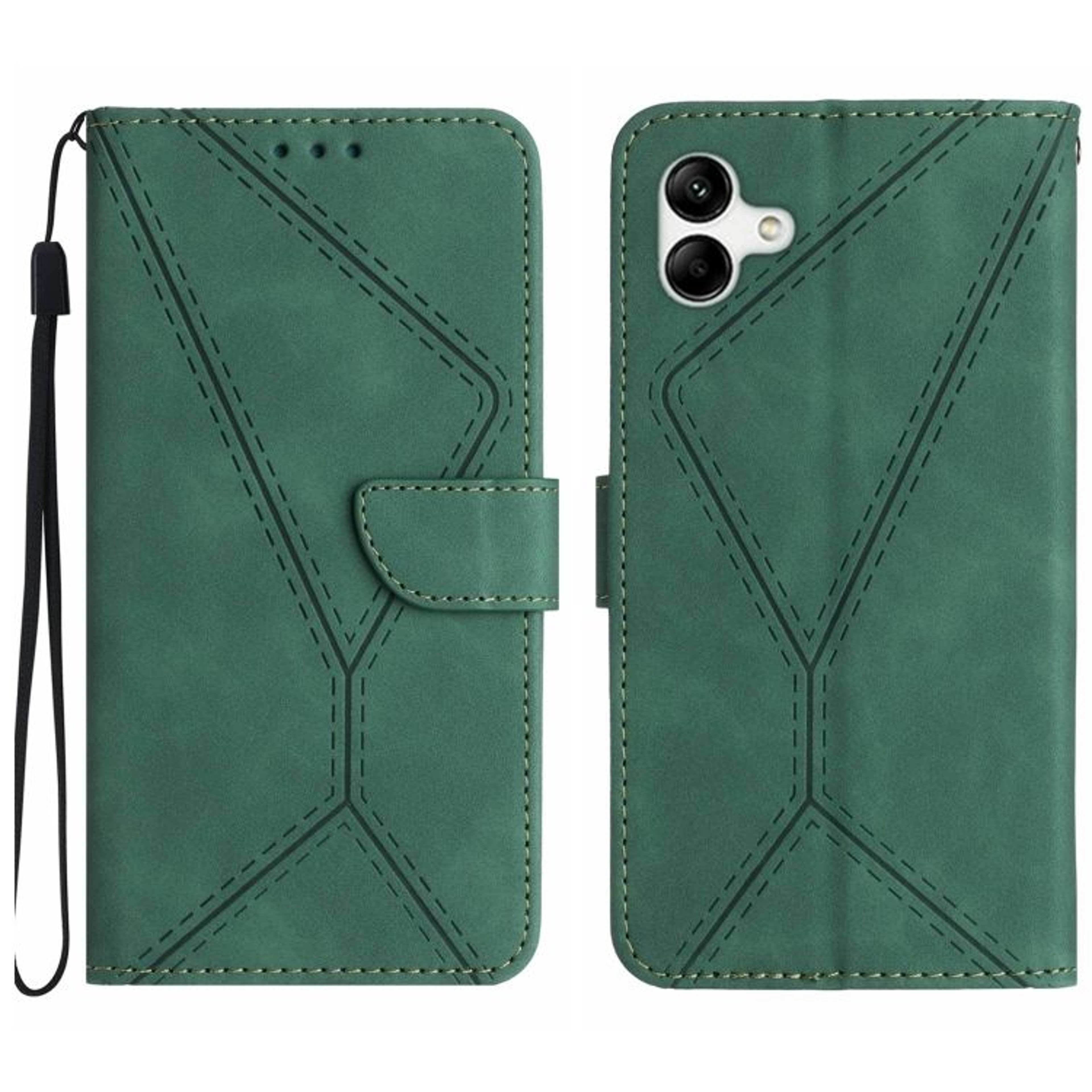 Samsung Galaxy A06 4G Leather Wallet Case With Card Holder Kickstand And Wrist Strap 10