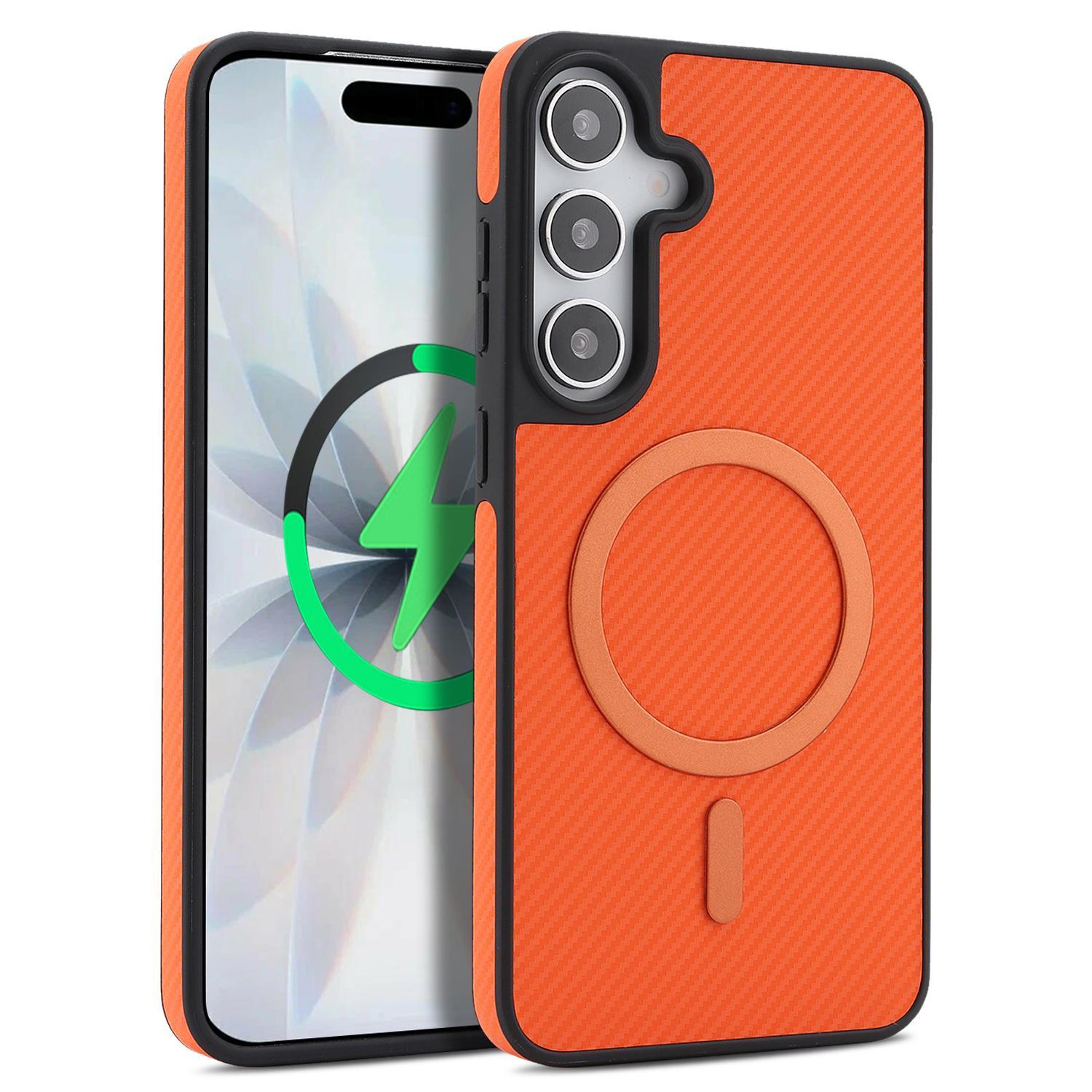 Galaxy S25 Plus Carbon Fiber MagSafe Case With Drop Protection 0