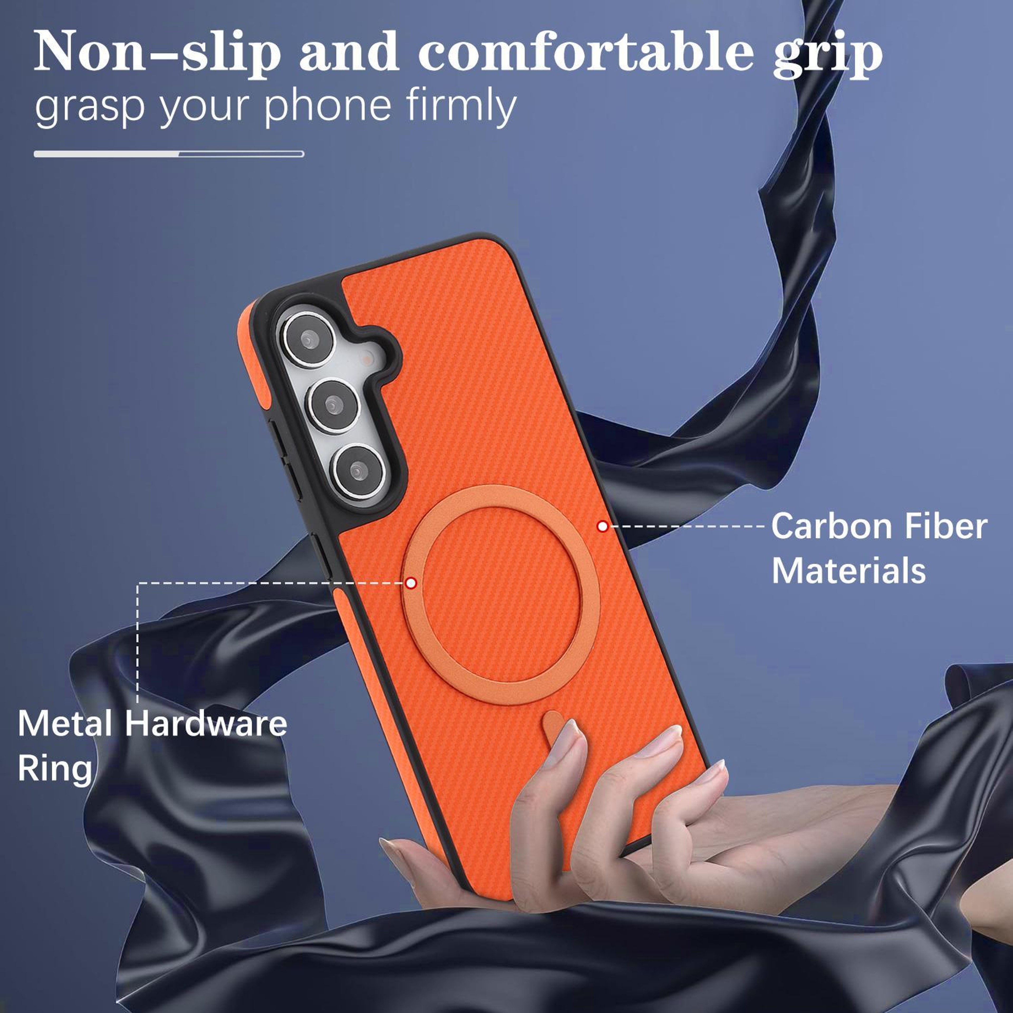 Galaxy S25 Plus Carbon Fiber MagSafe Case With Drop Protection 5