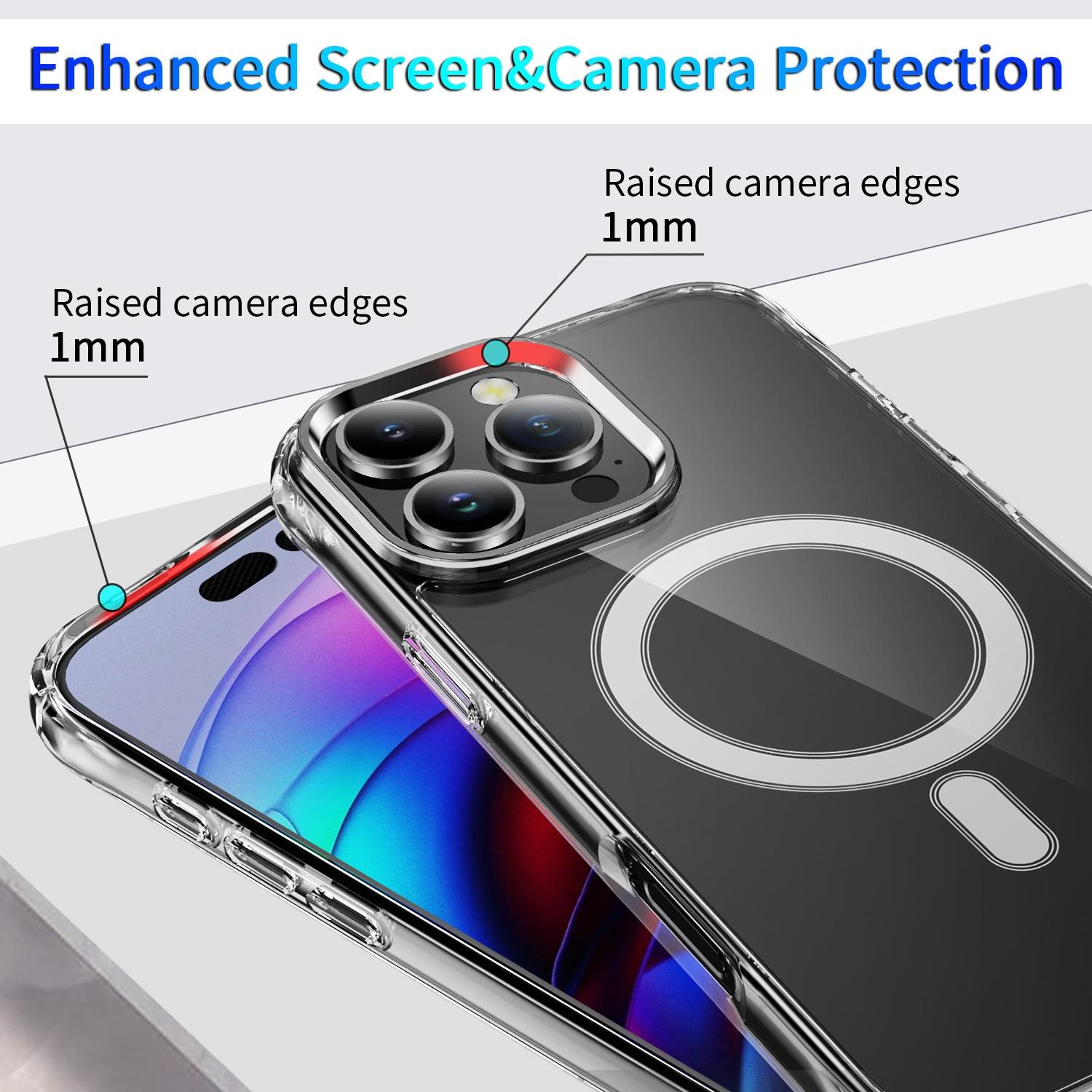 iPhone 16 Pro Clear MagSafe Case with Shock Absorbing Corner Protection – view 5