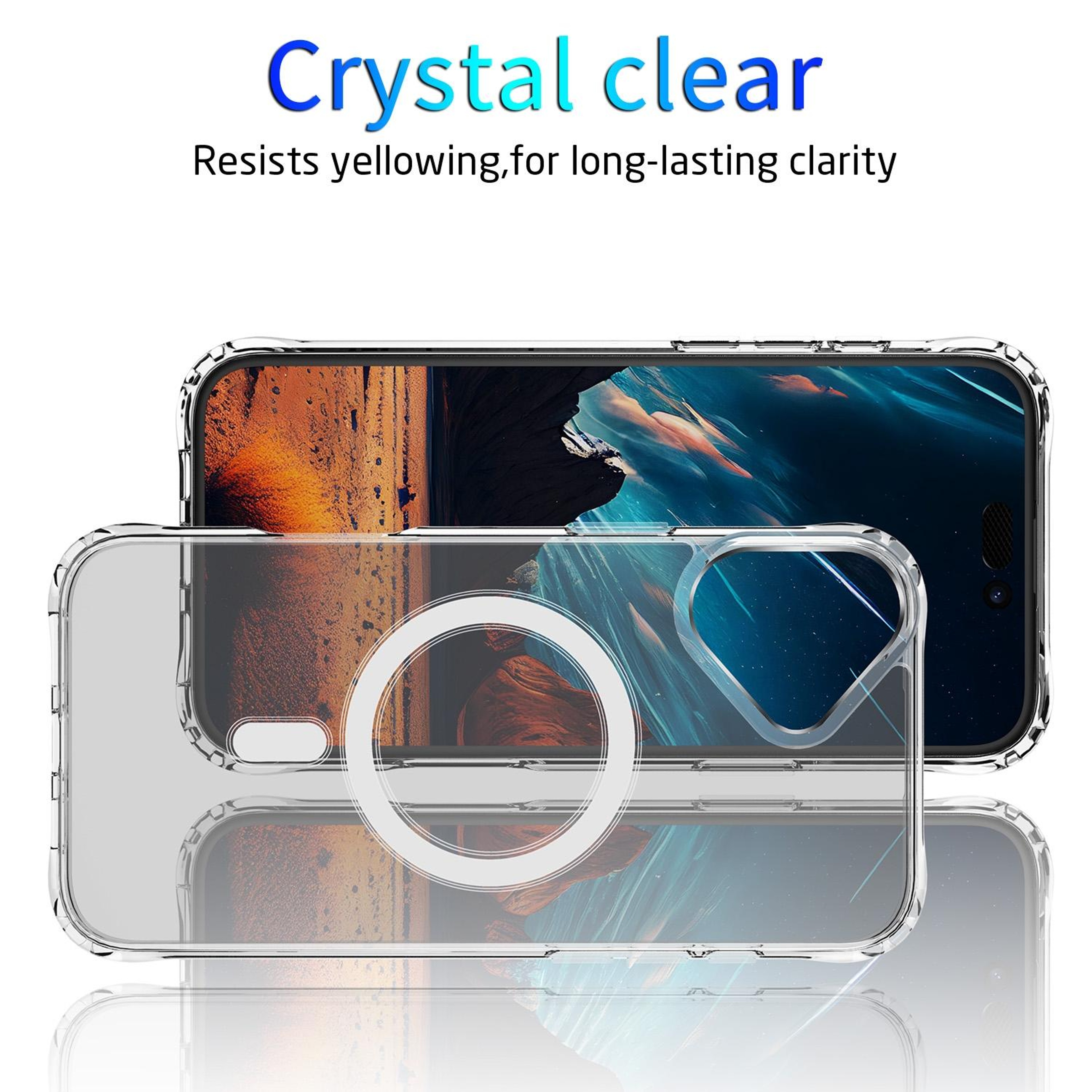 iPhone 16 Clear MagSafe Case with Shockproof Airbag Corners – view 2