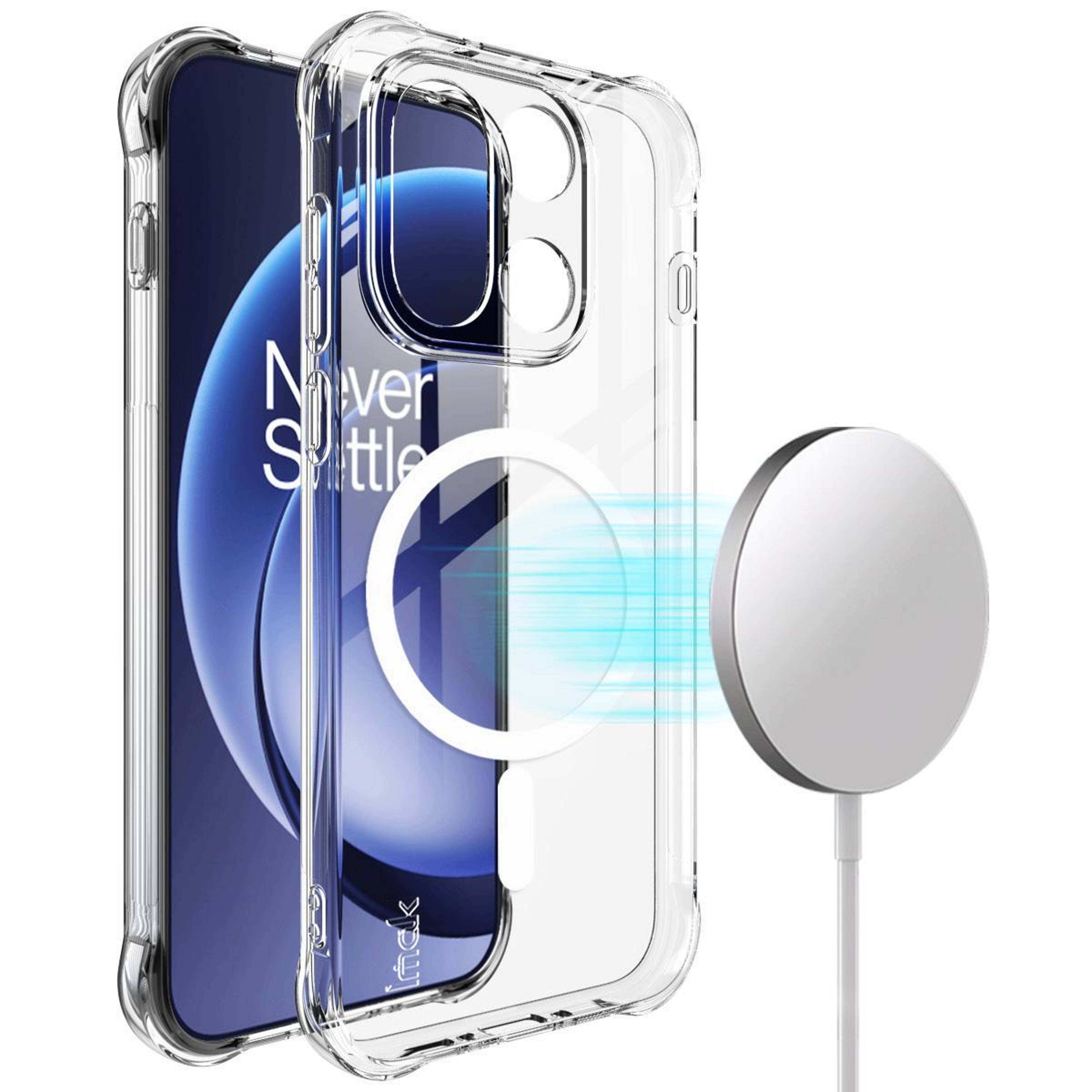OnePlus 15 Magnetic Case Clear Shockproof Airbag TPU Phone Case – view 1