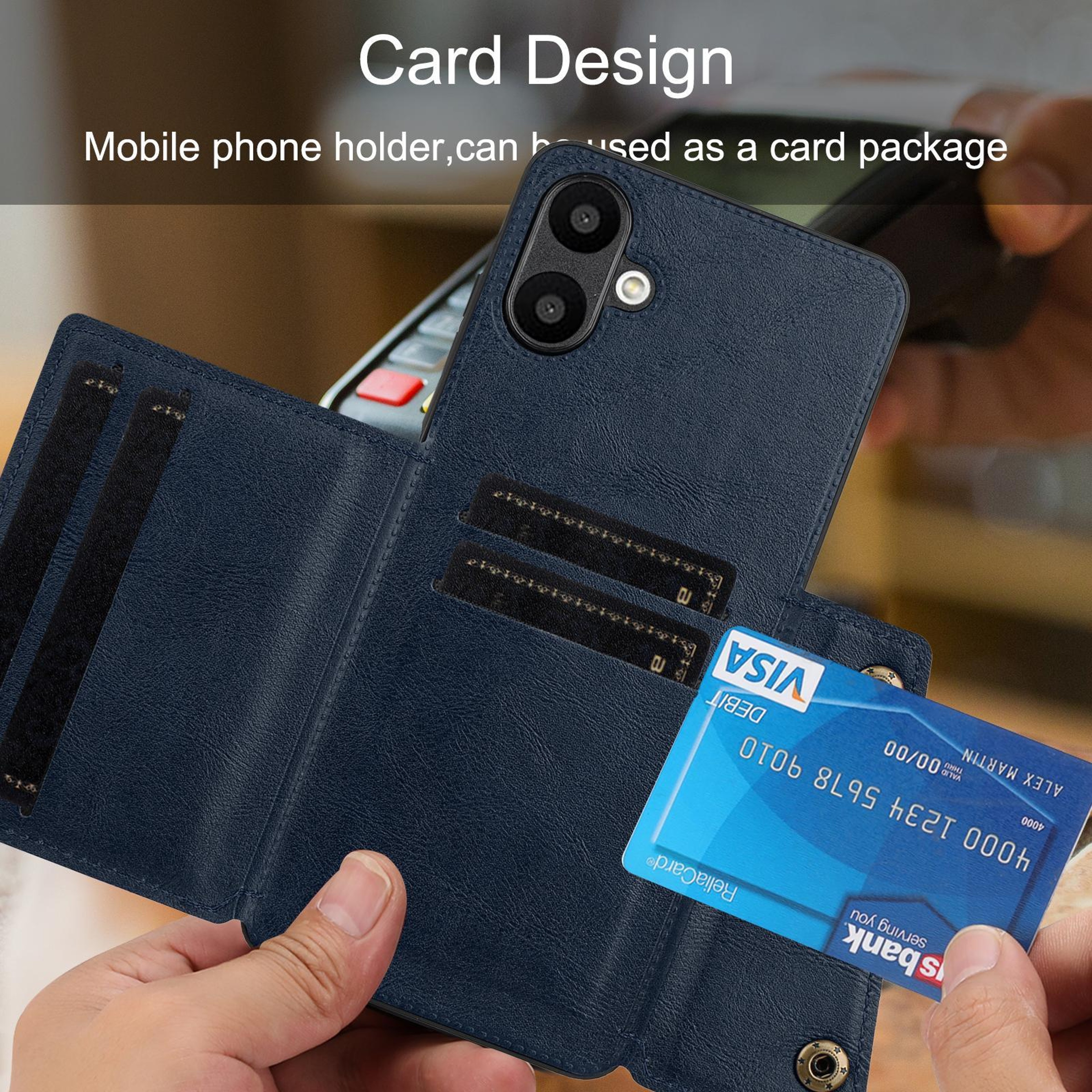 Galaxy A07 5G Wallet Case With Card Slots Magnetic Double Buckle Stand 4