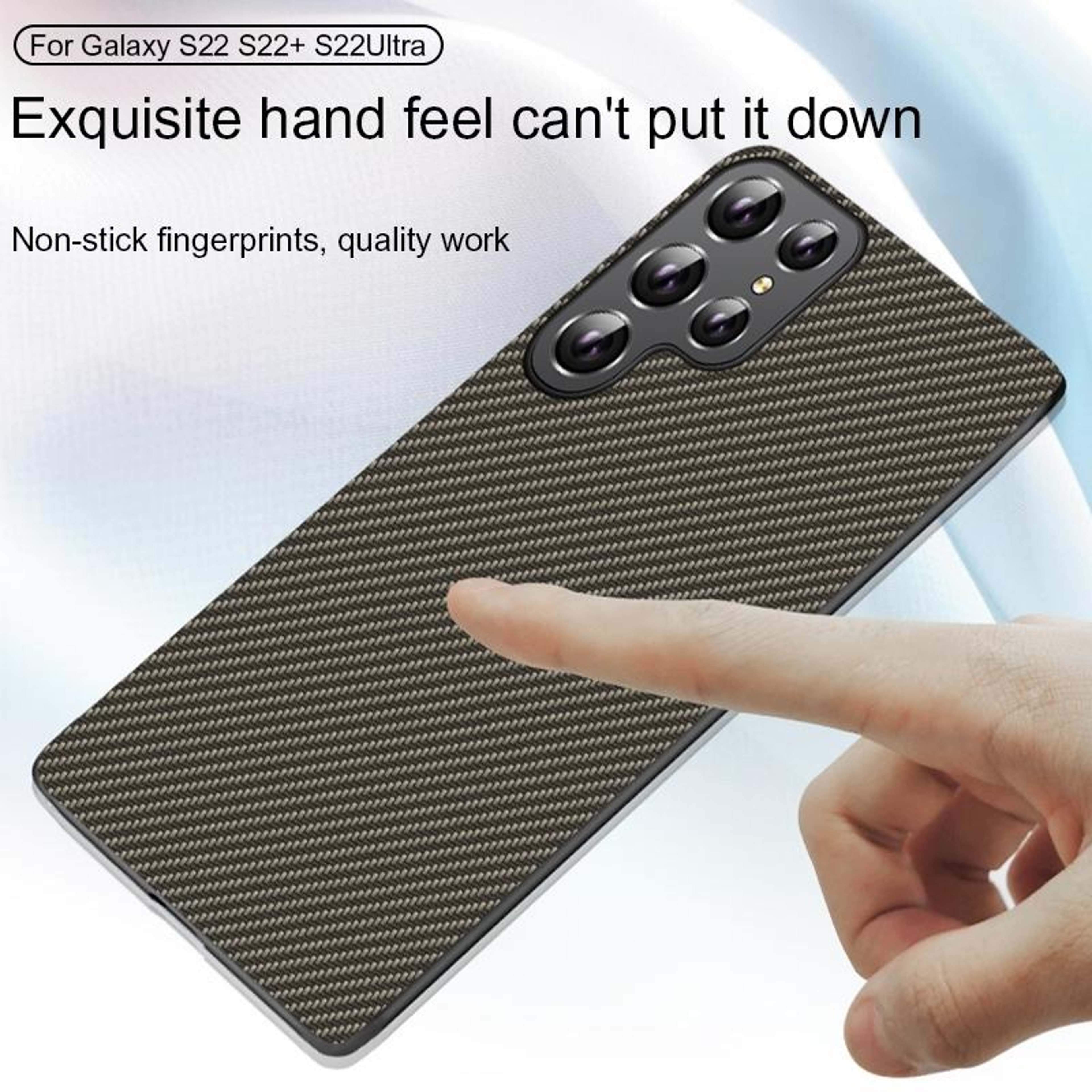 Samsung Galaxy S26 5G Carbon Fiber Case Slim Protective Phone Cover Gold 4