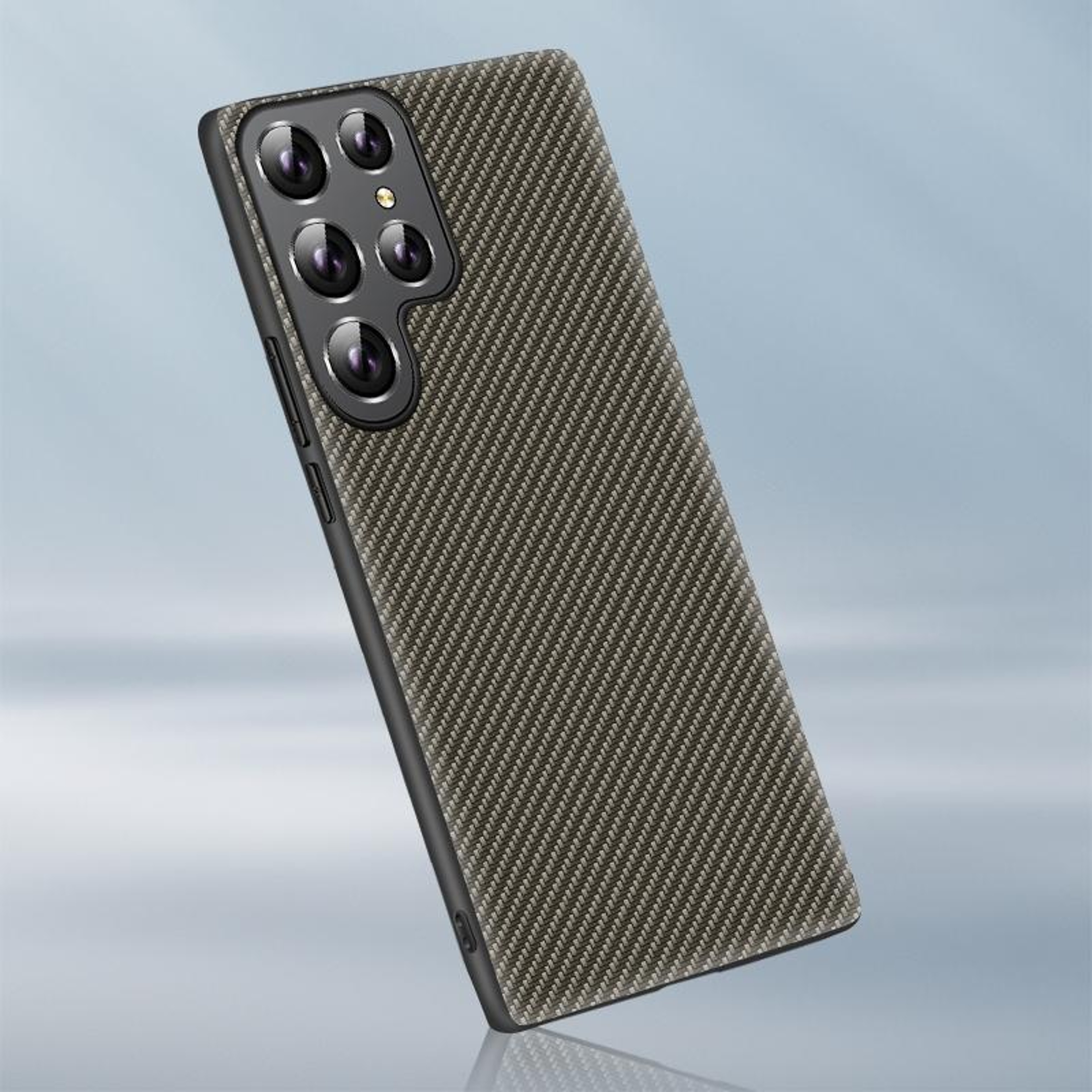 Samsung Galaxy S26 5G Carbon Fiber Case Slim Protective Phone Cover Gold 6