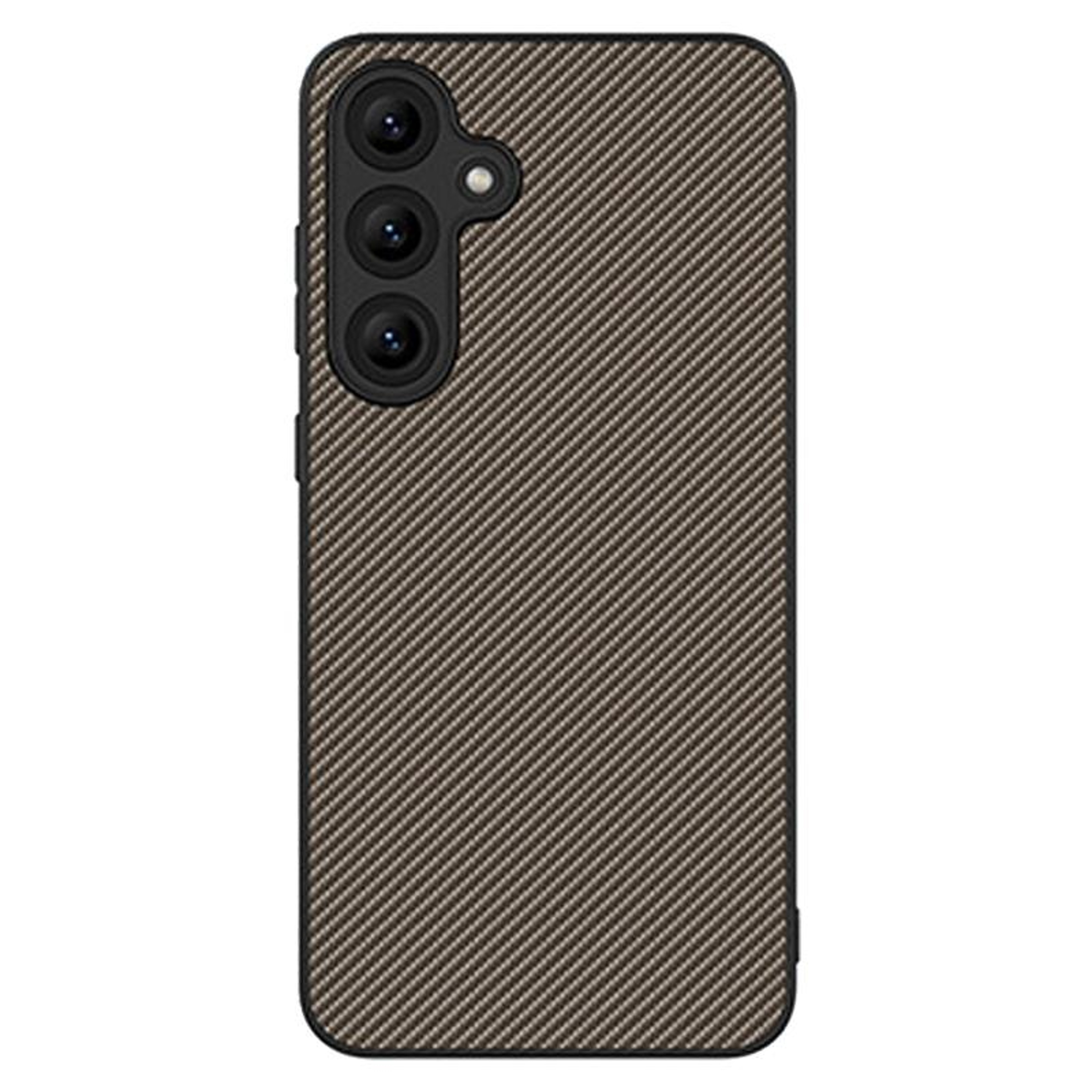 Samsung Galaxy S24 5G Carbon Fiber Texture Protective Phone Case Gold 0