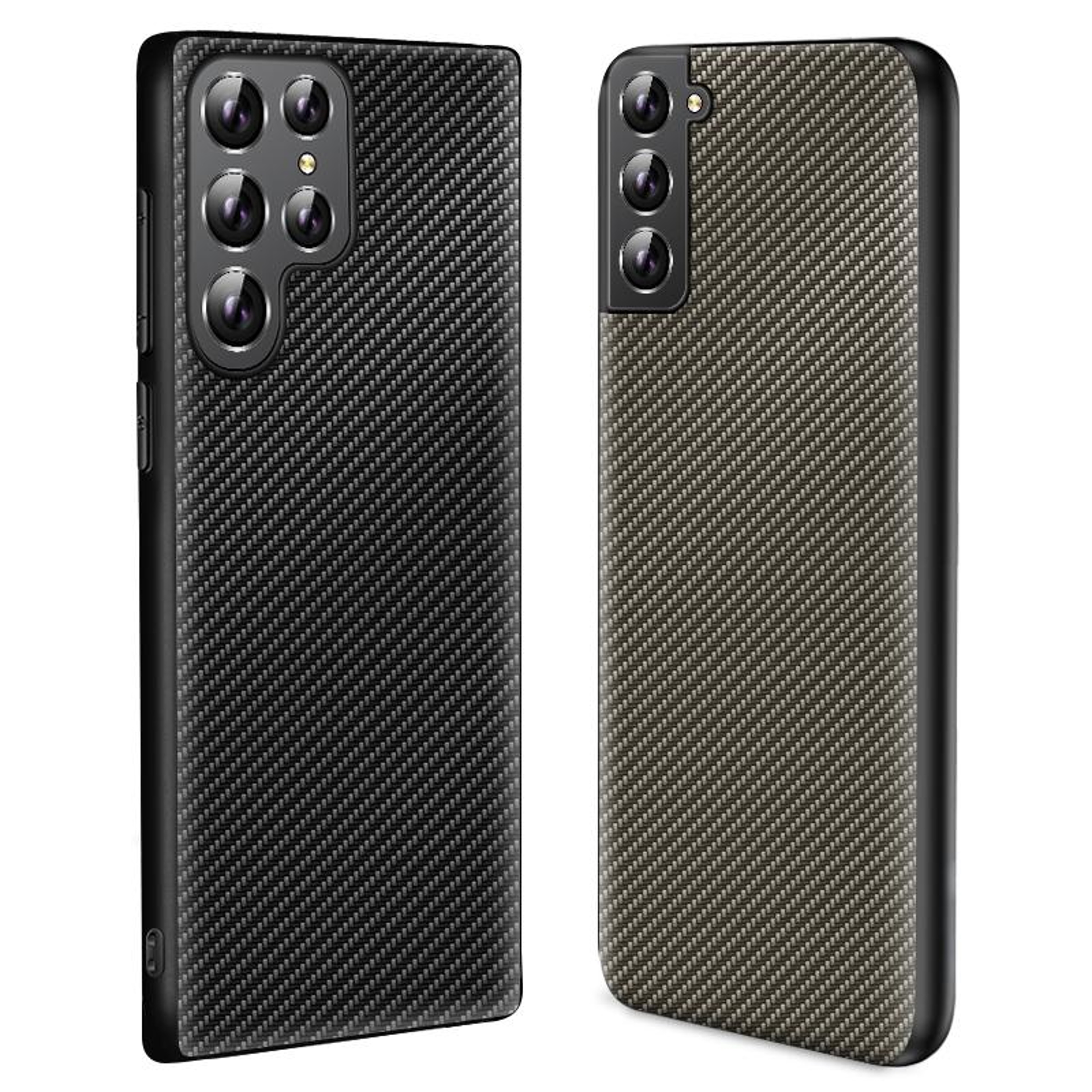 Samsung Galaxy S23 5G Carbon Fiber Texture Slim Protective Phone Case Gold 1