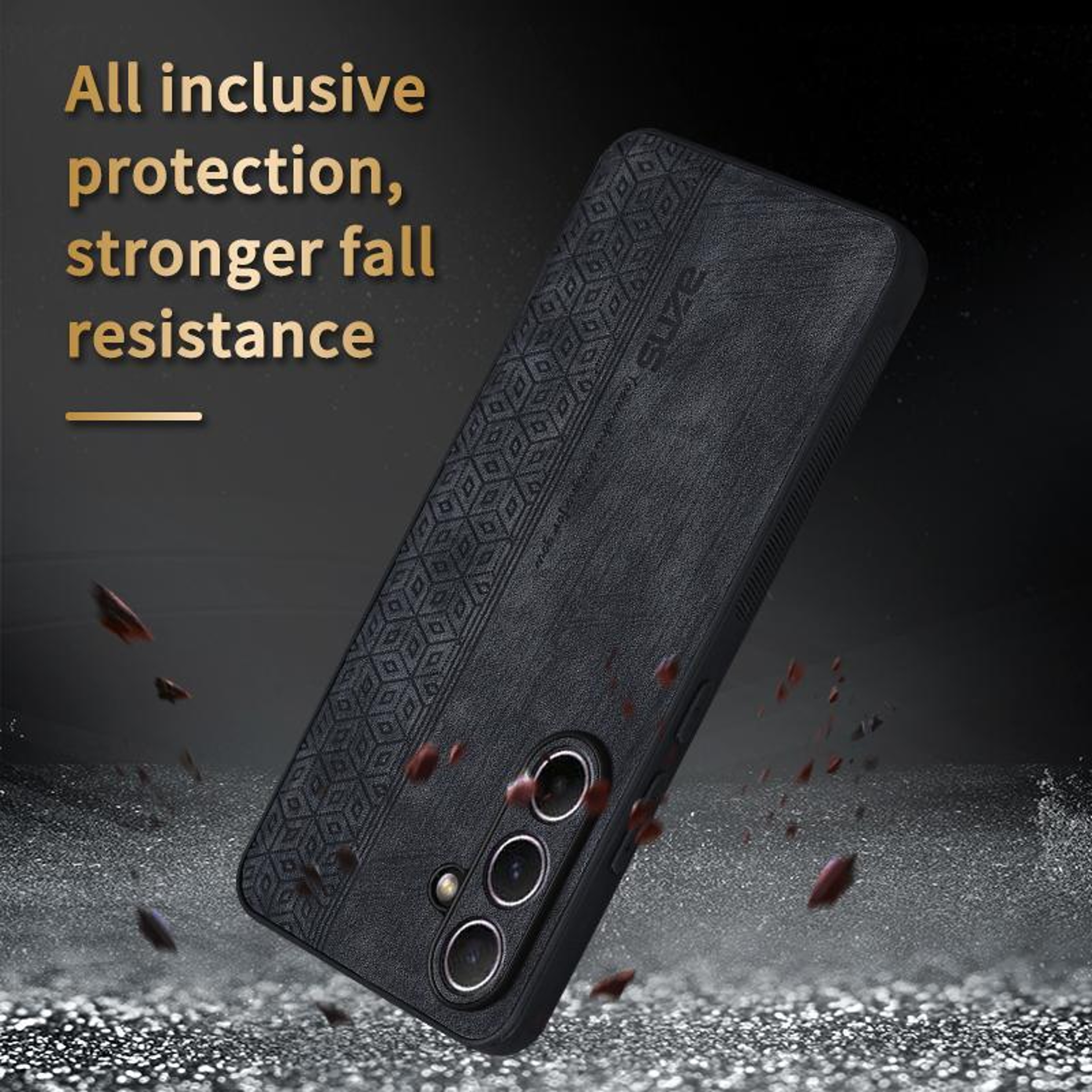 Samsung Galaxy S25 FE 5G Case 3D Embossed Leather TPU Protective Cover 5