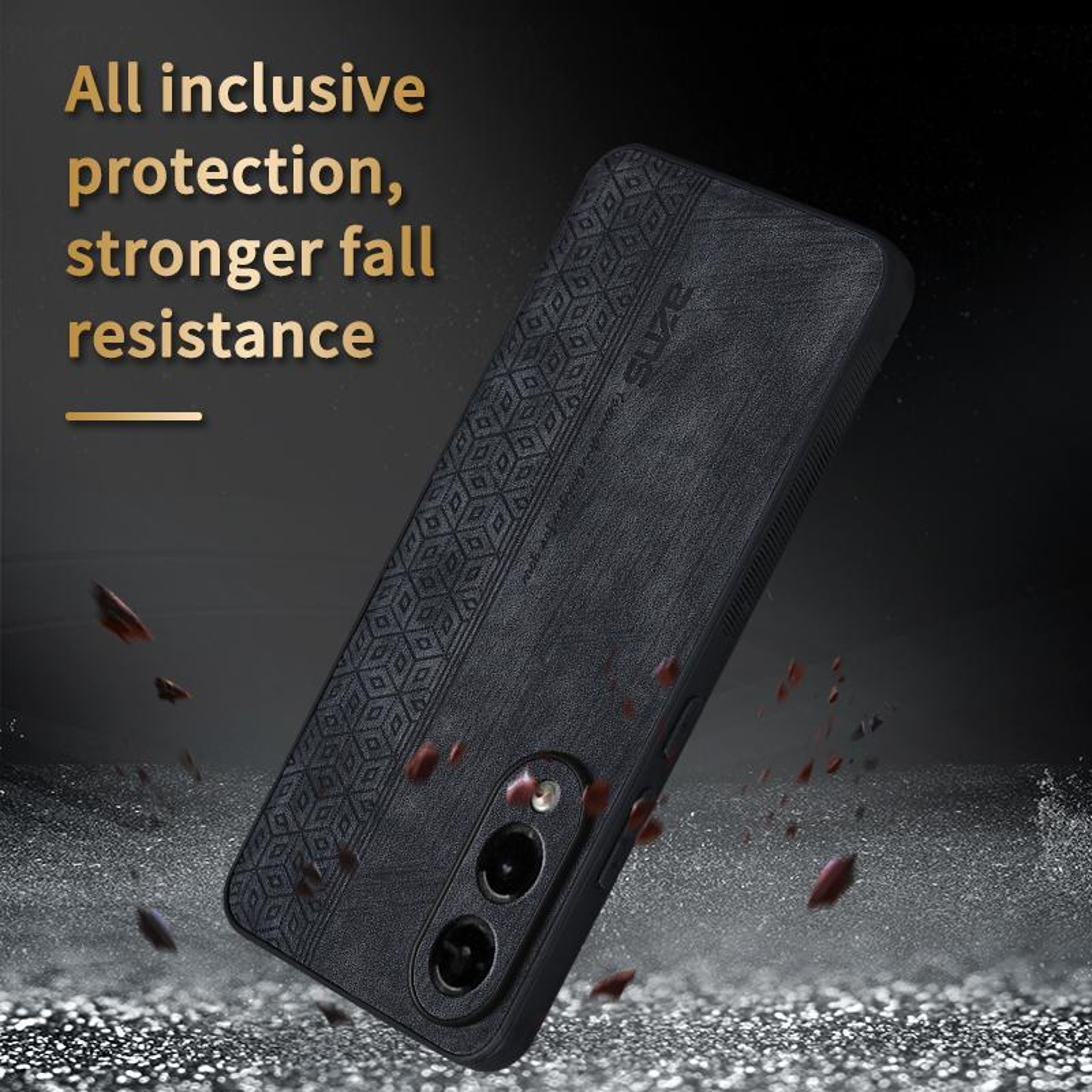 Samsung Galaxy S25 Edge 5G Case 3D Embossed Leather TPU Protective Cover Brown 5