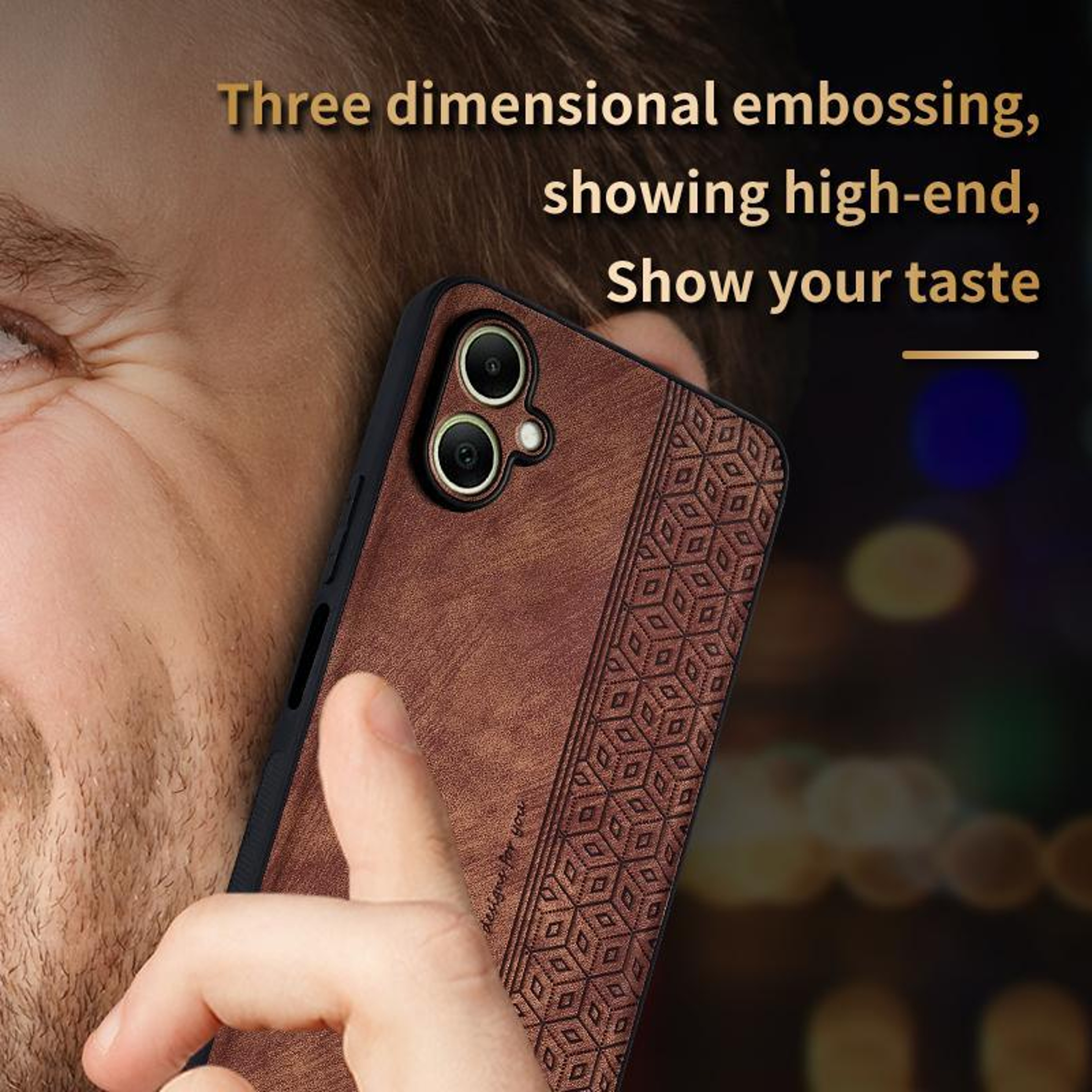 Samsung Galaxy A07 4G Leather TPU Case 3D Embossed Protective Cover 3