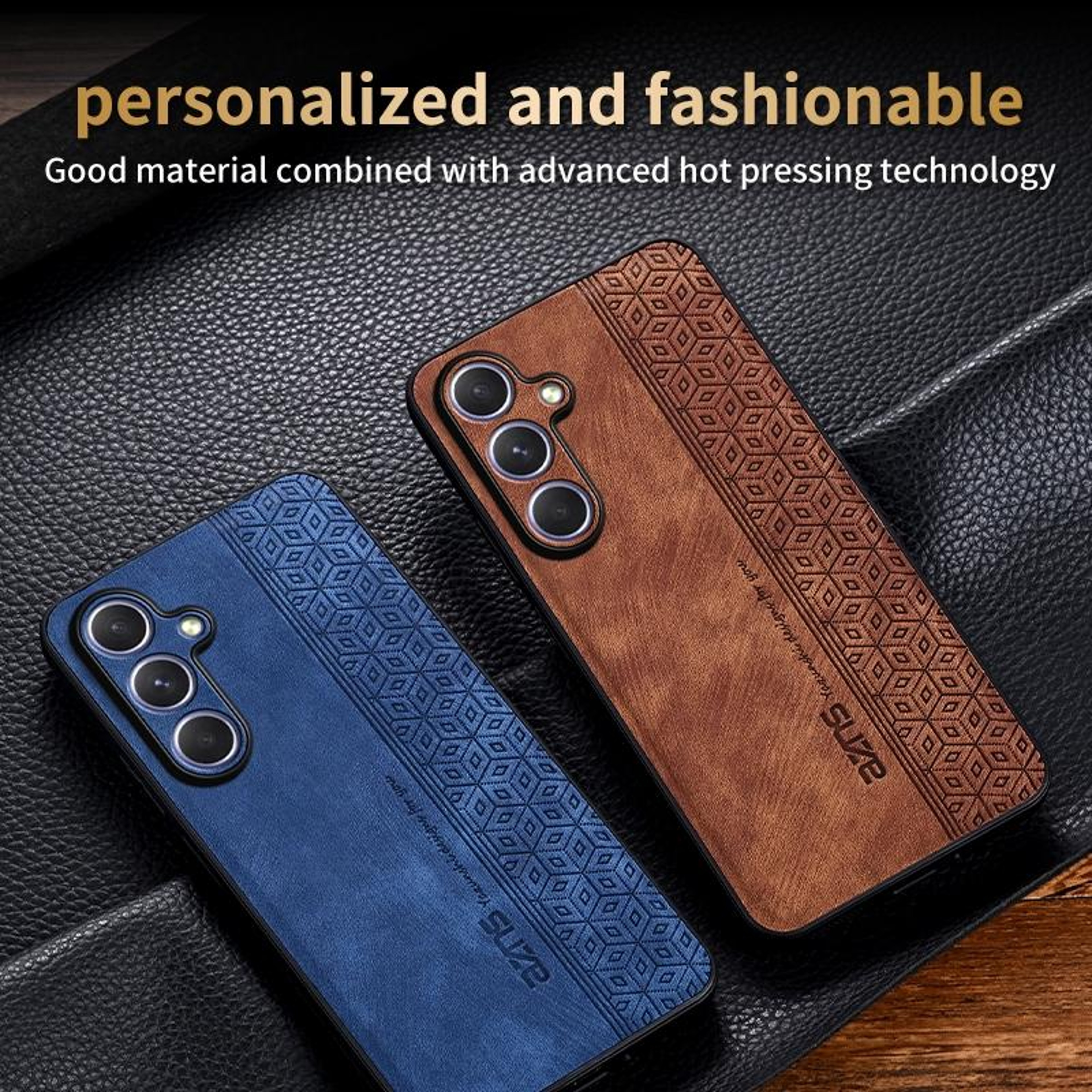 Samsung Galaxy S25 Plus 5G Case 3D Embossed Leather Skin Protective Cover 4