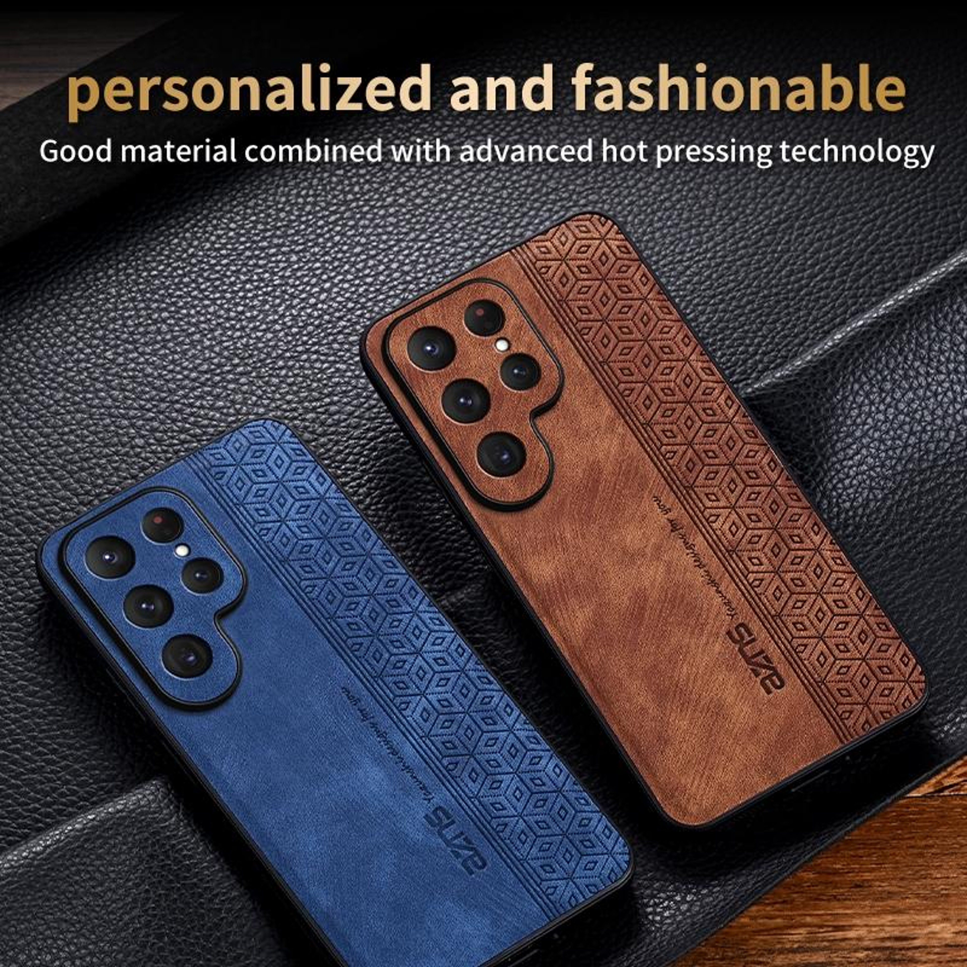Samsung Galaxy S25 Ultra Case 3D Embossed Leather TPU Protective Cover 4