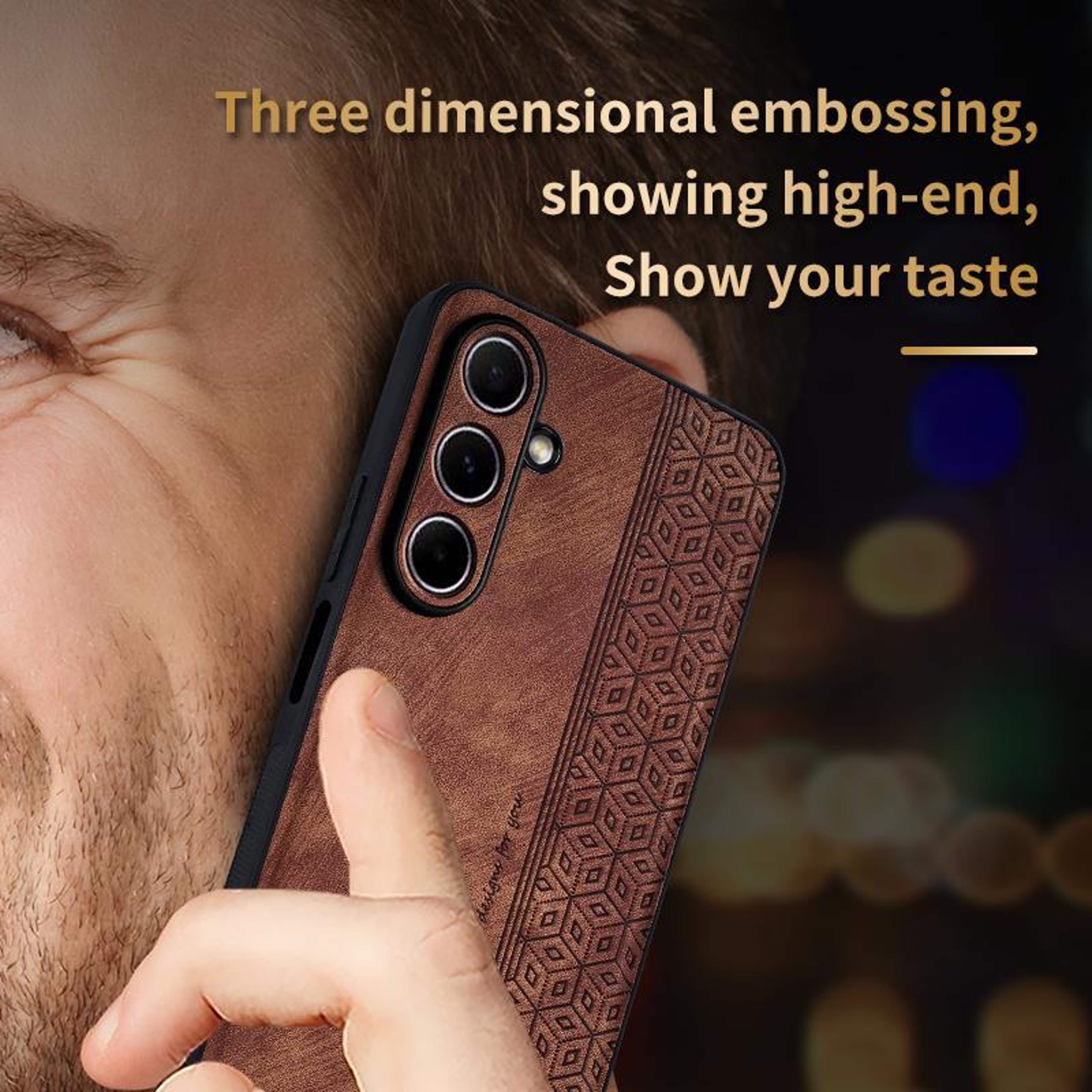 Samsung Galaxy A26 5G Leather Case 3D Embossed Protective Phone Cover 3