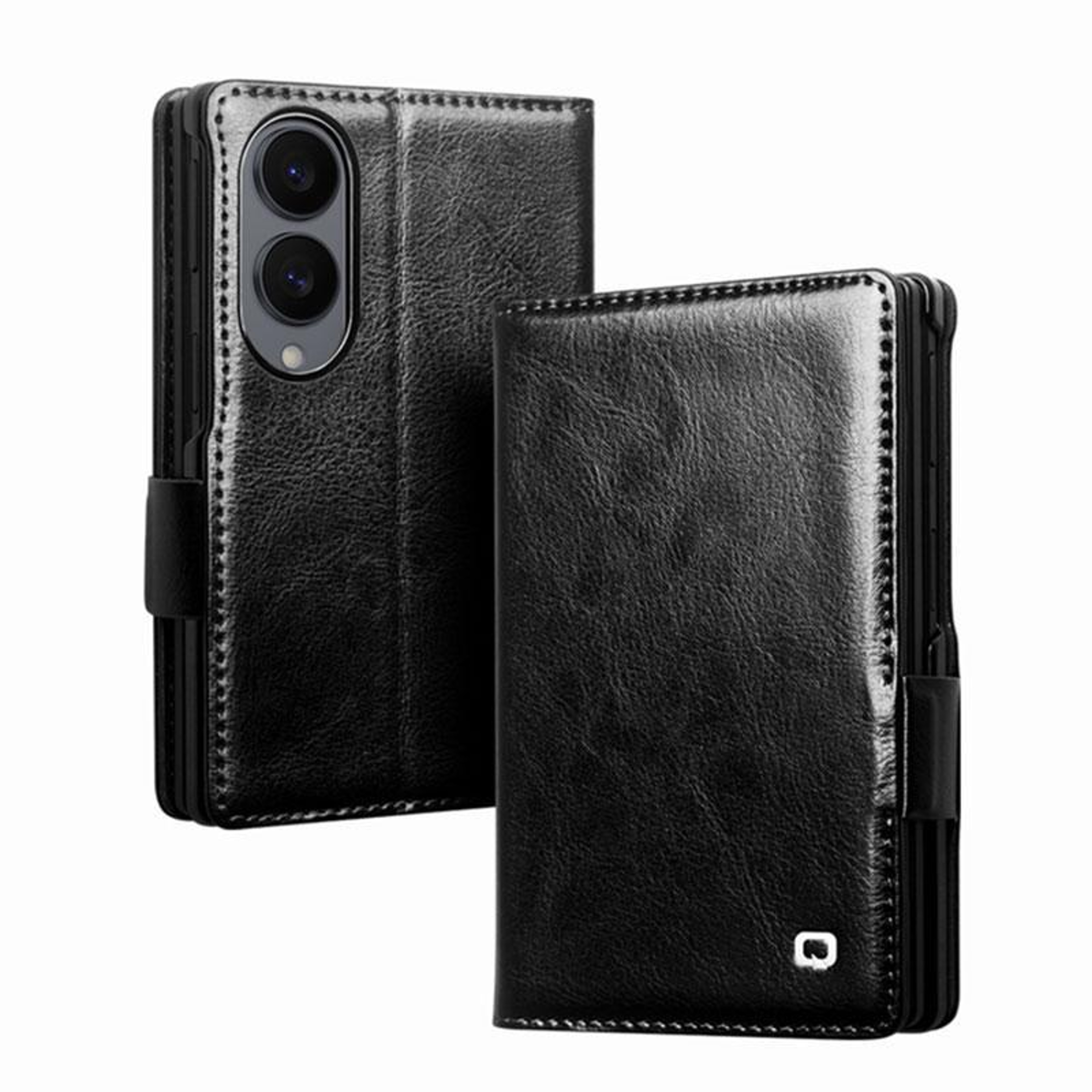 Classic Galaxy Z Fold8 Genuine Leather Case With Magnetic Buckle 0