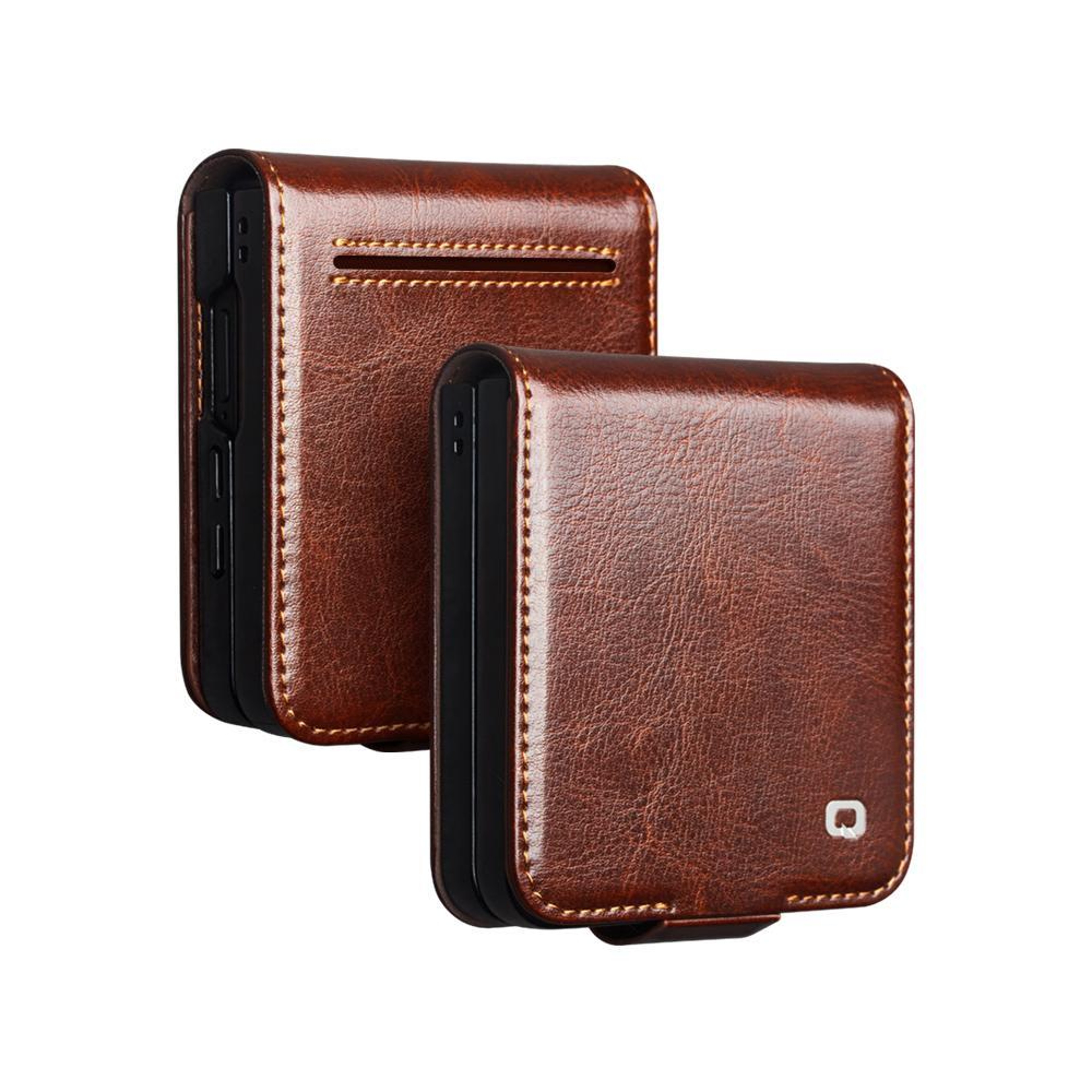 Samsung Galaxy Z Flip7 5G Genuine Leather Protective Case With Buckle 0