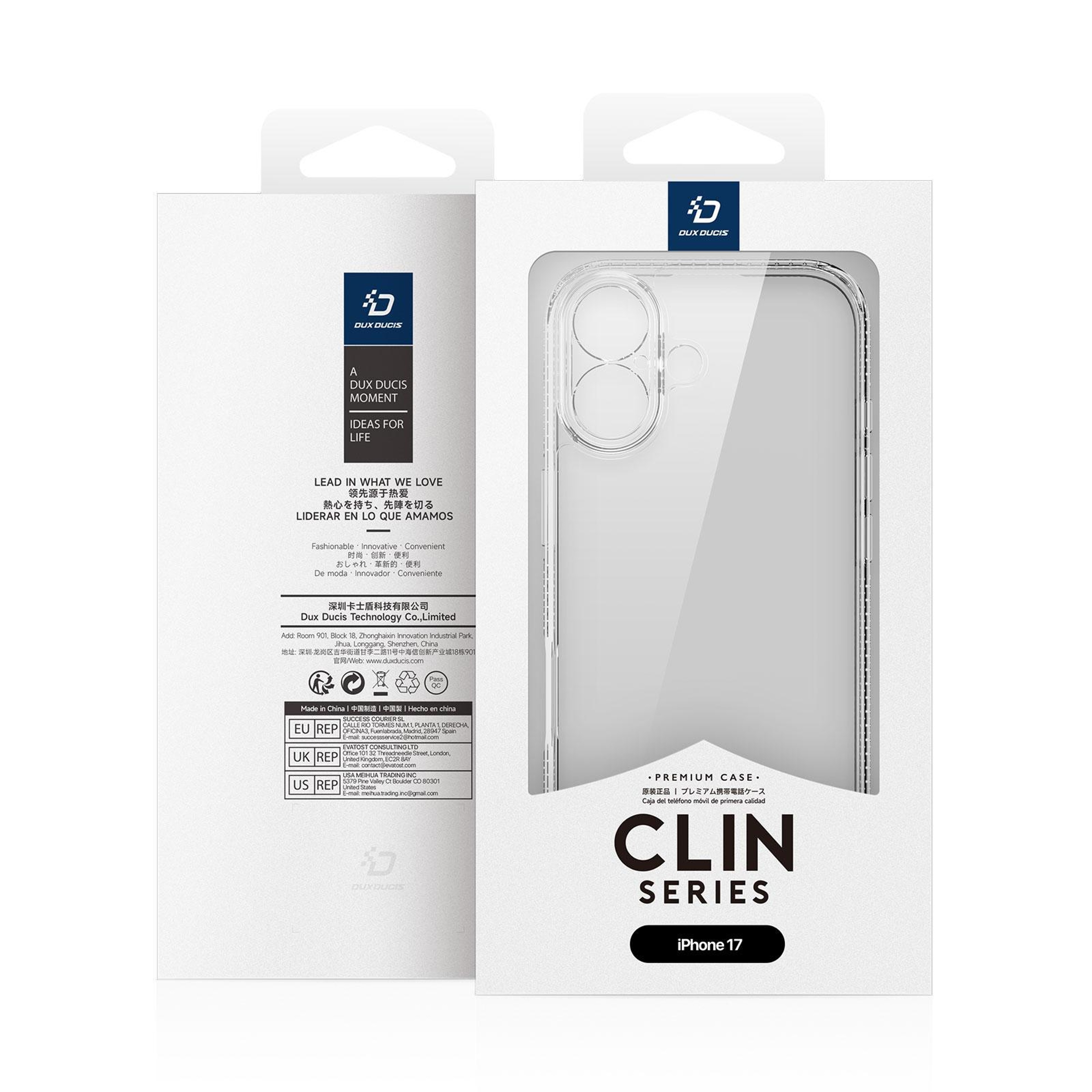 DUX DUCIS Clin Series Clear iPhone 17 Case with Shock Absorbing PC TPU Protection – view 8