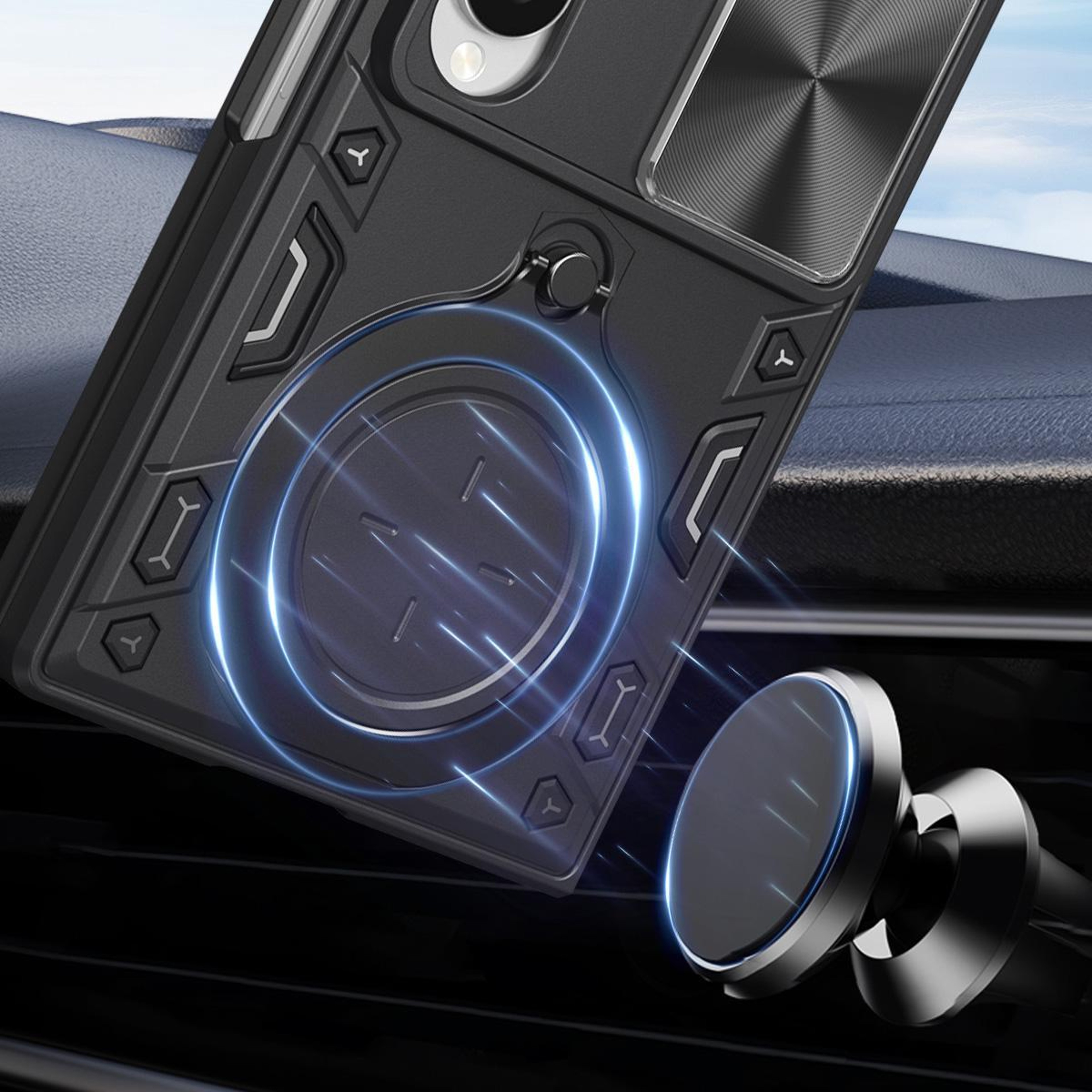 Galaxy Z Fold8 5G Magnetic Case With Sliding Camera Cover And Phone Holder 3
