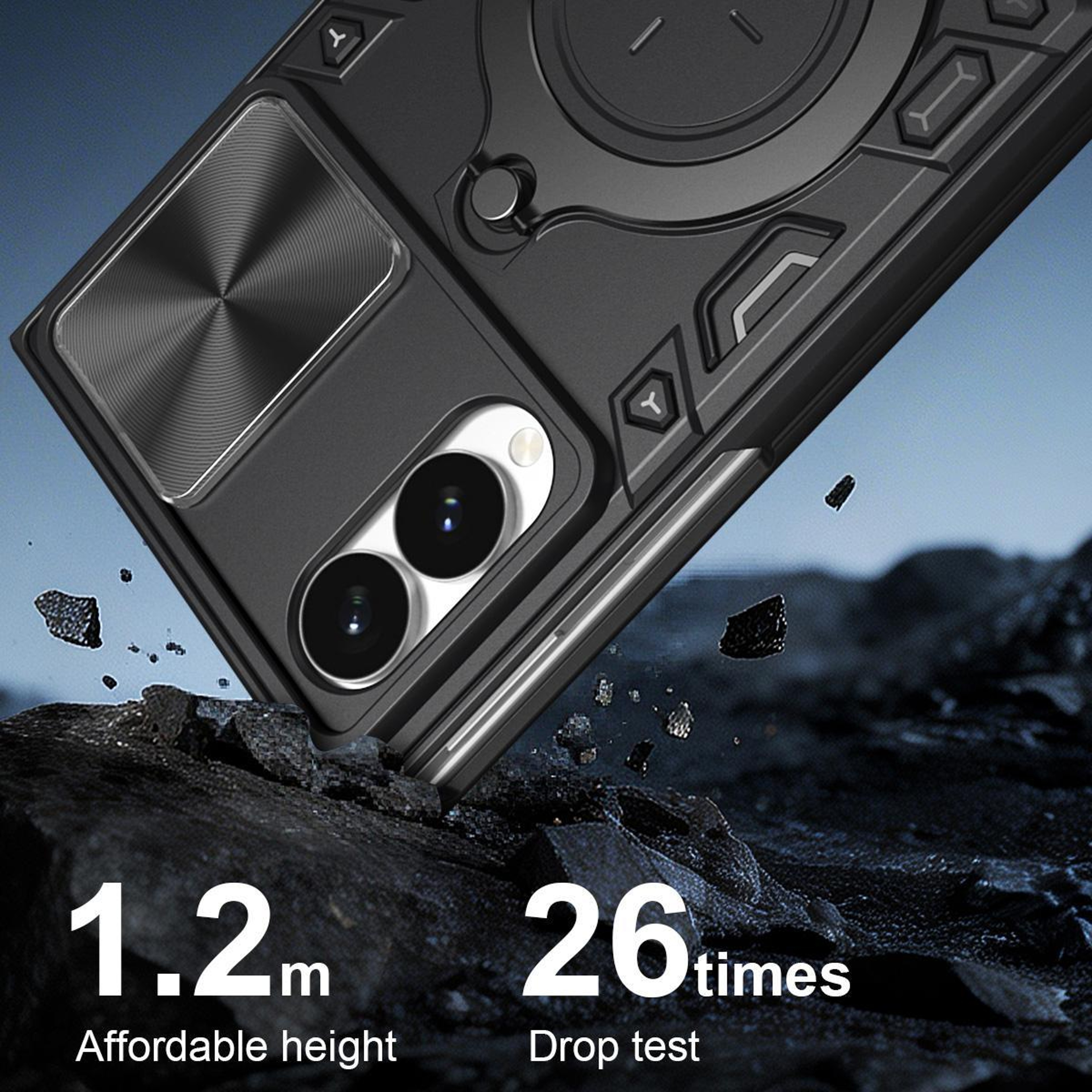 Galaxy Z Fold8 5G Magnetic Case With Sliding Camera Cover And Phone Holder 7