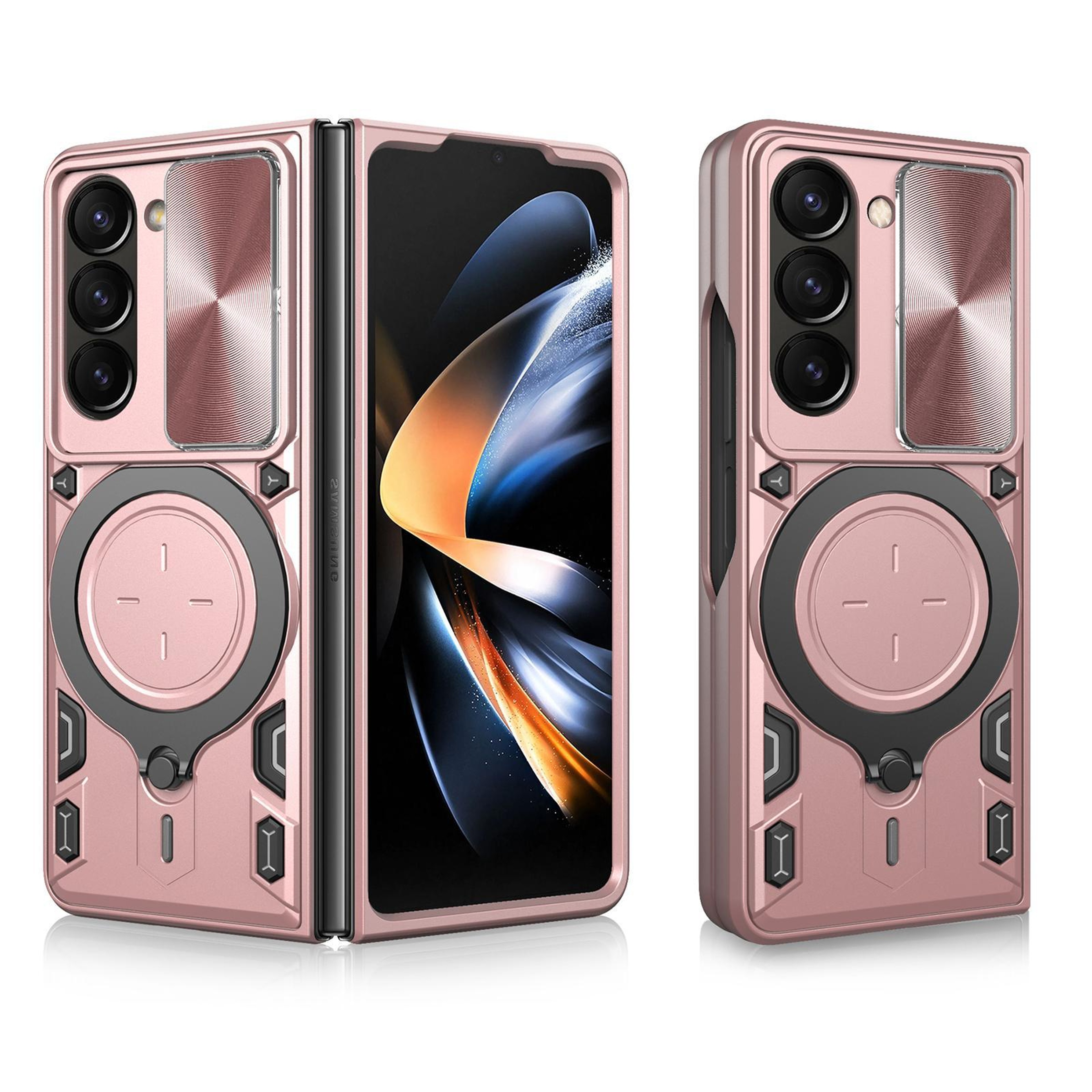 Samsung Galaxy Z Fold7 Case With Sliding Camera Cover And Magnetic Ring Holder 0
