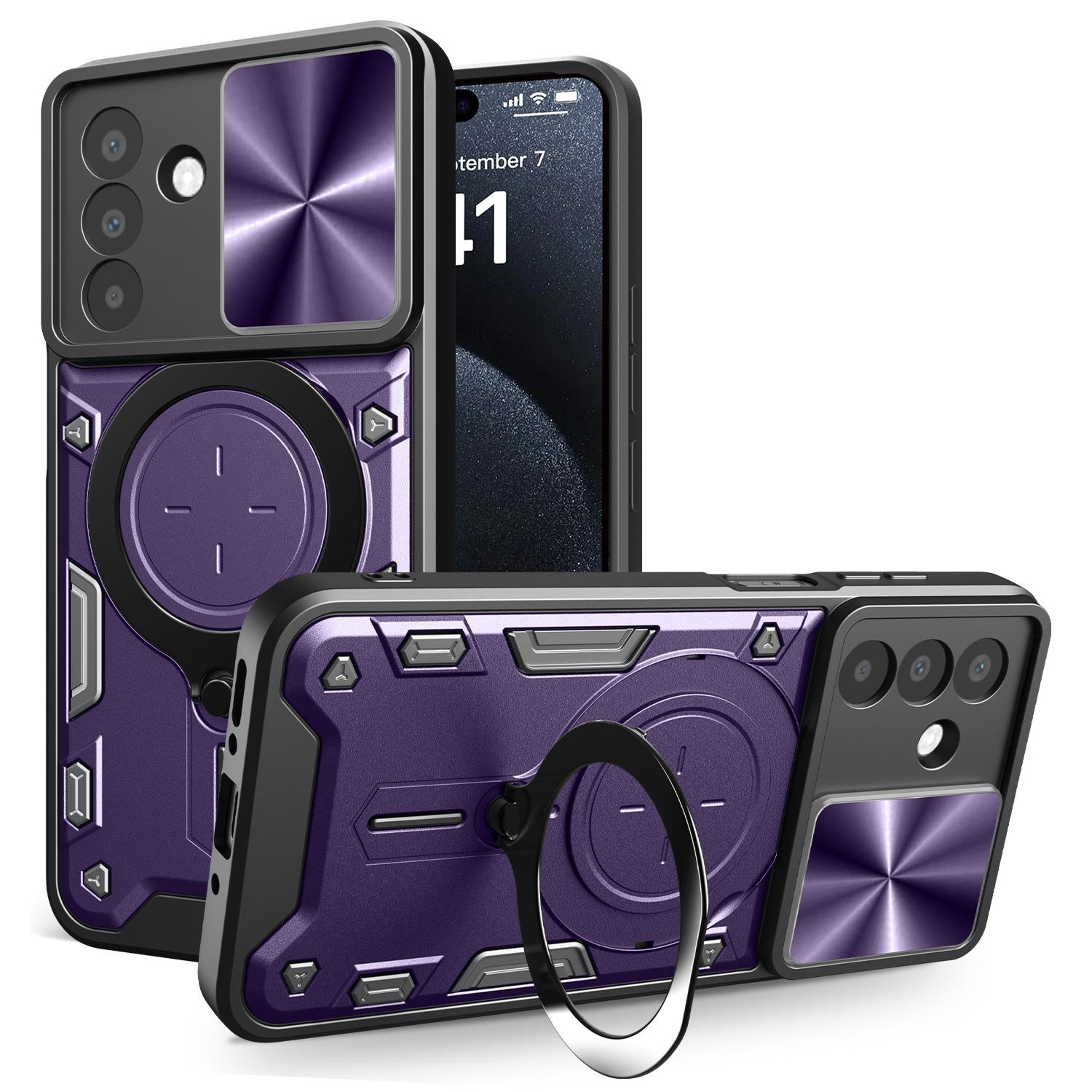 Samsung Galaxy A26 5G Case With Sliding Camera Cover Magnetic Ring Holder 0