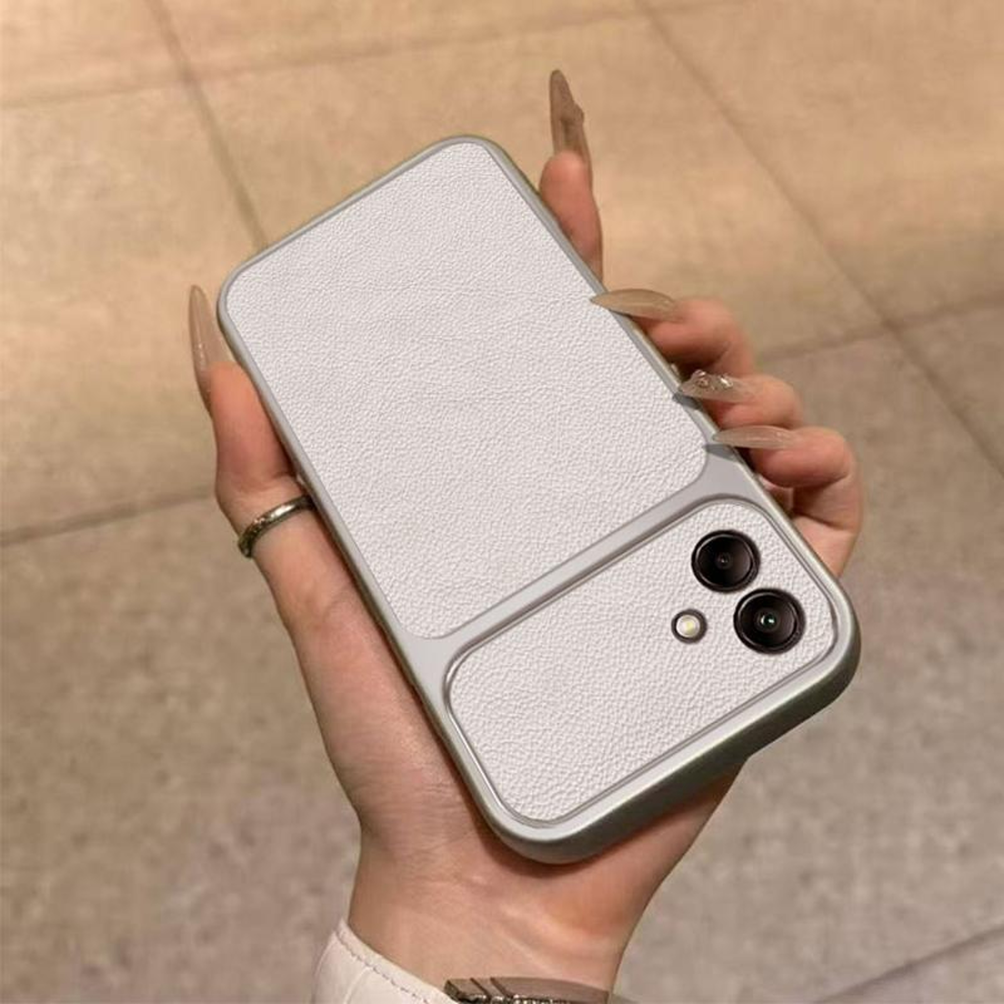 Galaxy A06 5G Leather Textured TPU Protective Phone Case with Raised Edges – view 3