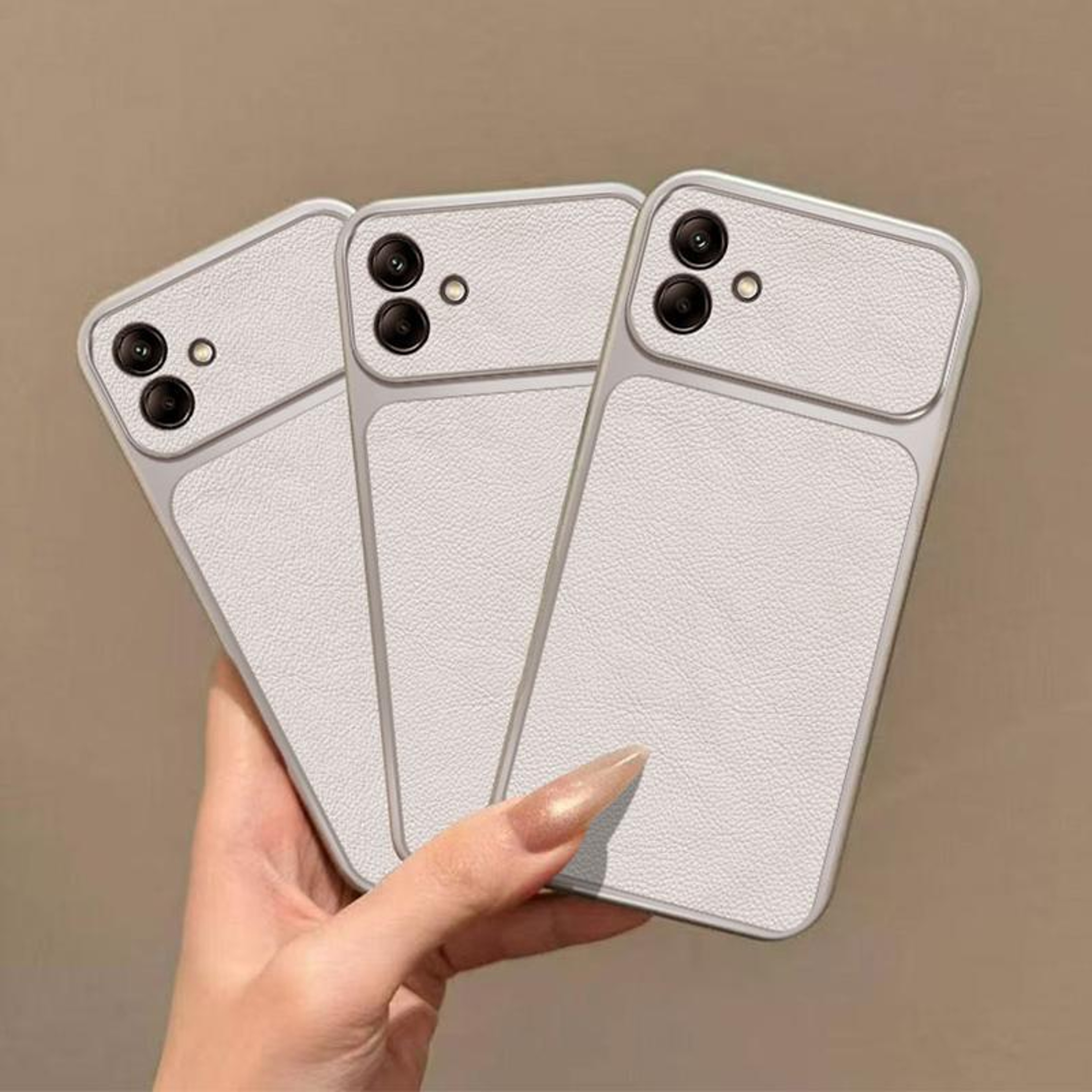 Galaxy A06 5G Leather Textured TPU Protective Phone Case with Raised Edges – view 6