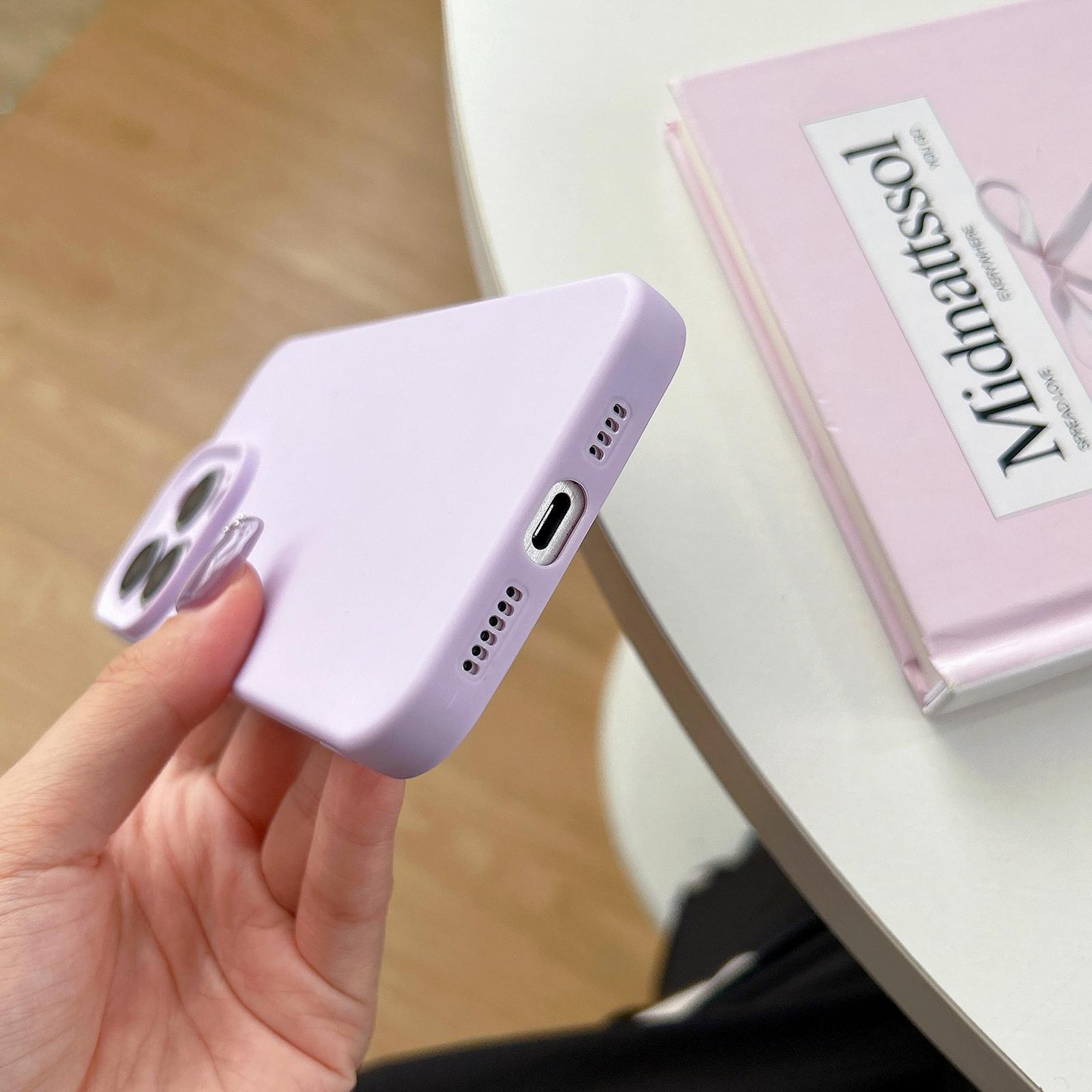 IPhone 14 Plus Slim Silicone Case With Camera Protection Anti Fingerprint Grip 3