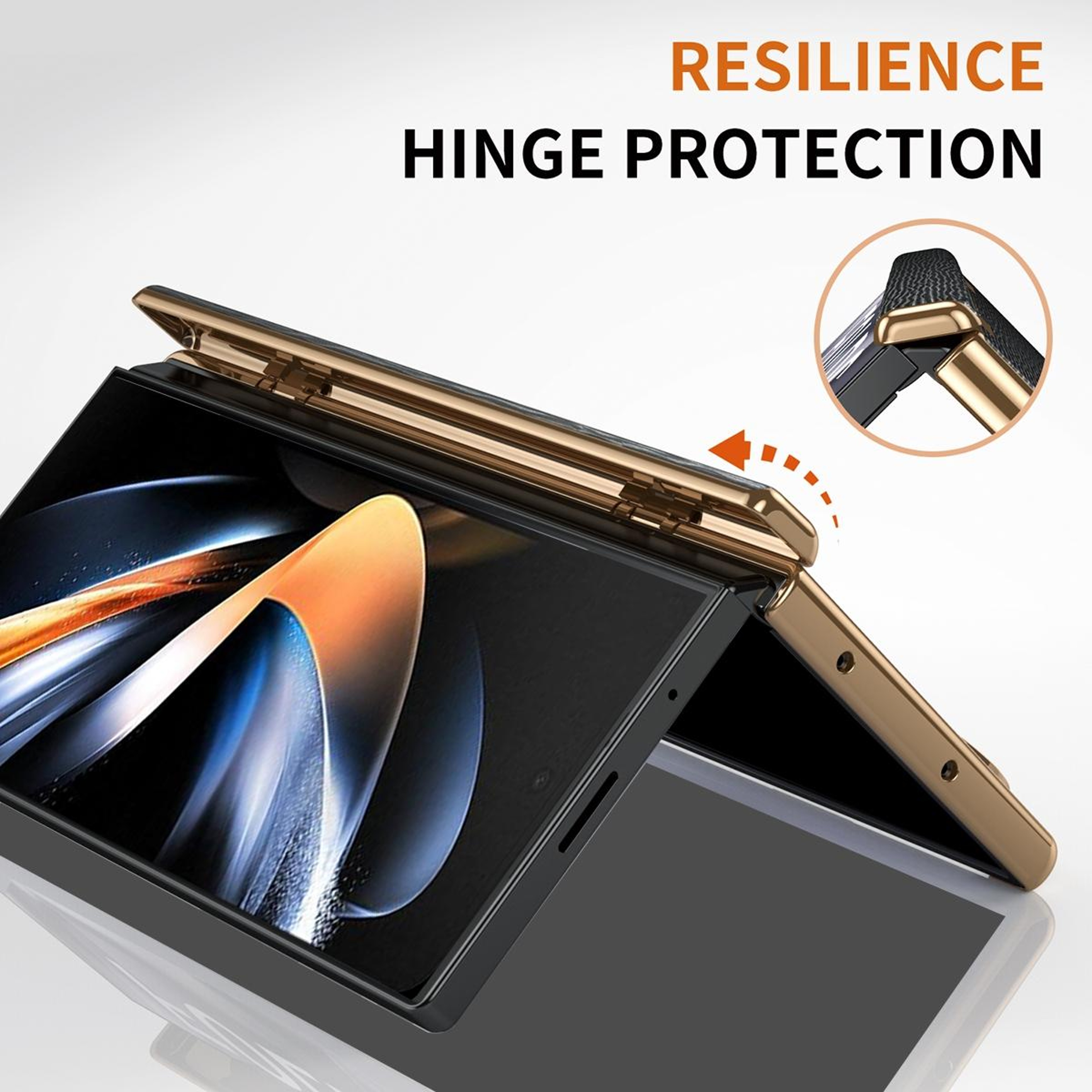 Samsung Galaxy Z Fold4 Case With Retractable Wrist Strap Invisible Stand And Hinge Protection 4