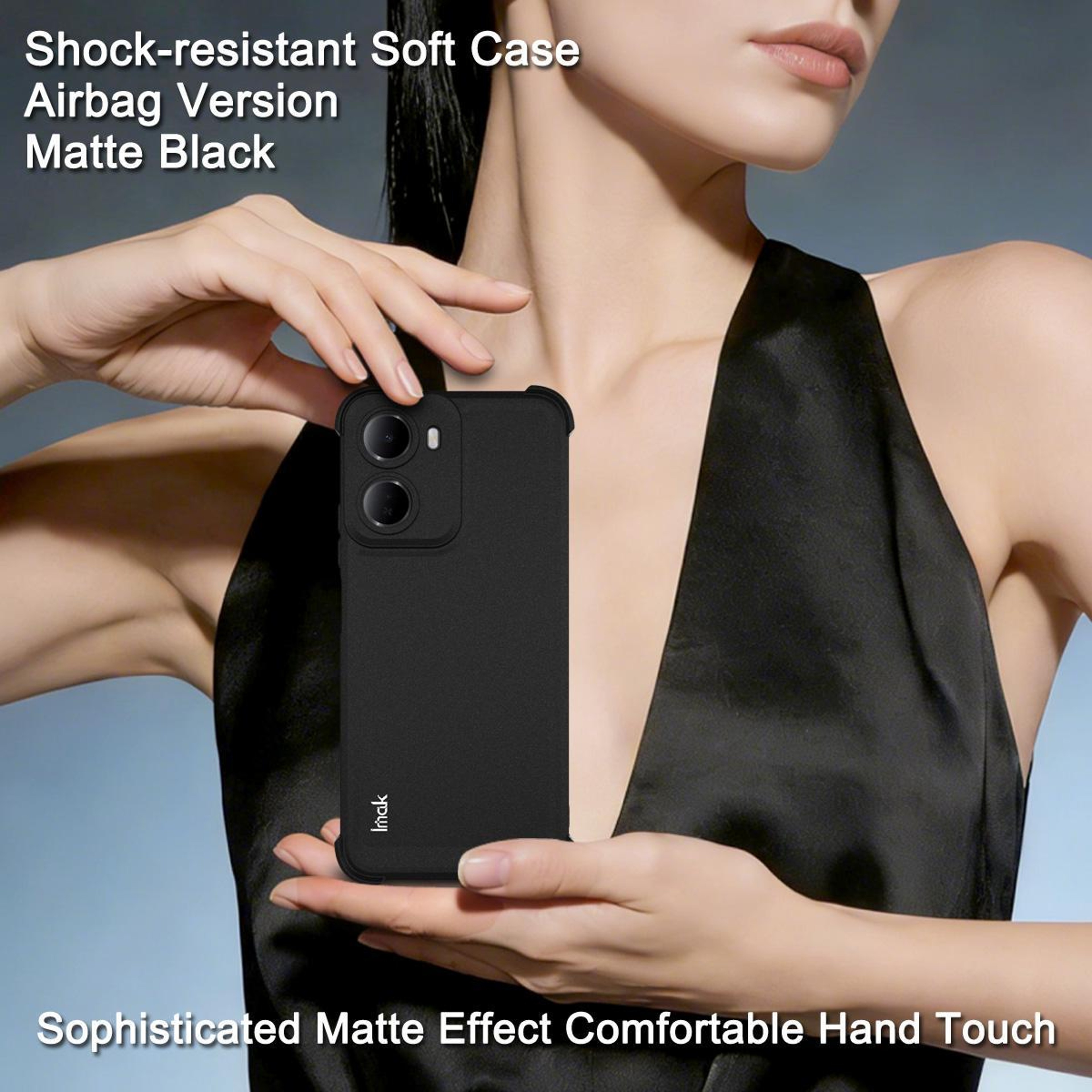 Redmi 15A 5G Shockproof Airbag TPU Case Matte Black – view 3