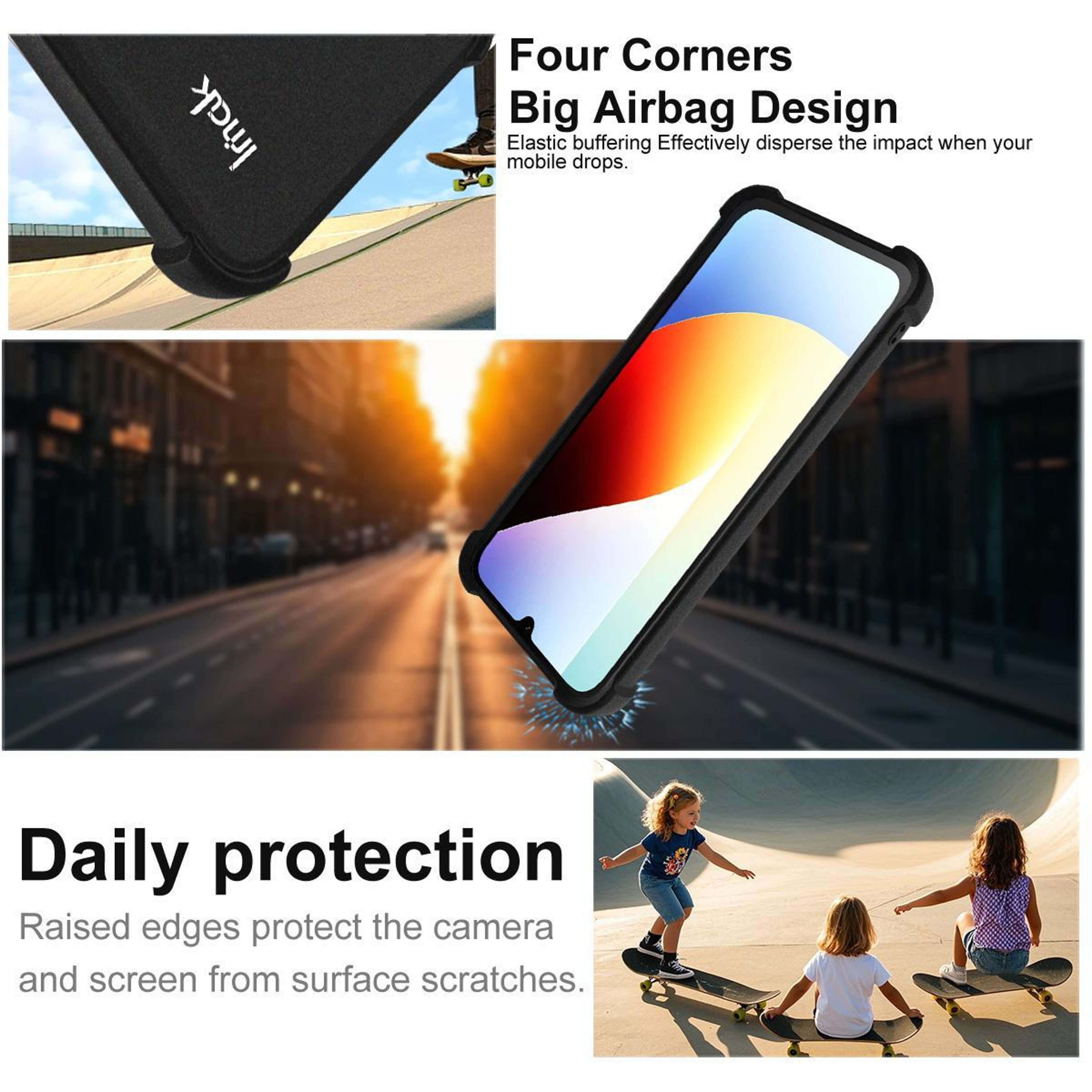 Redmi 15A 5G Shockproof Airbag TPU Case Matte Black – view 6