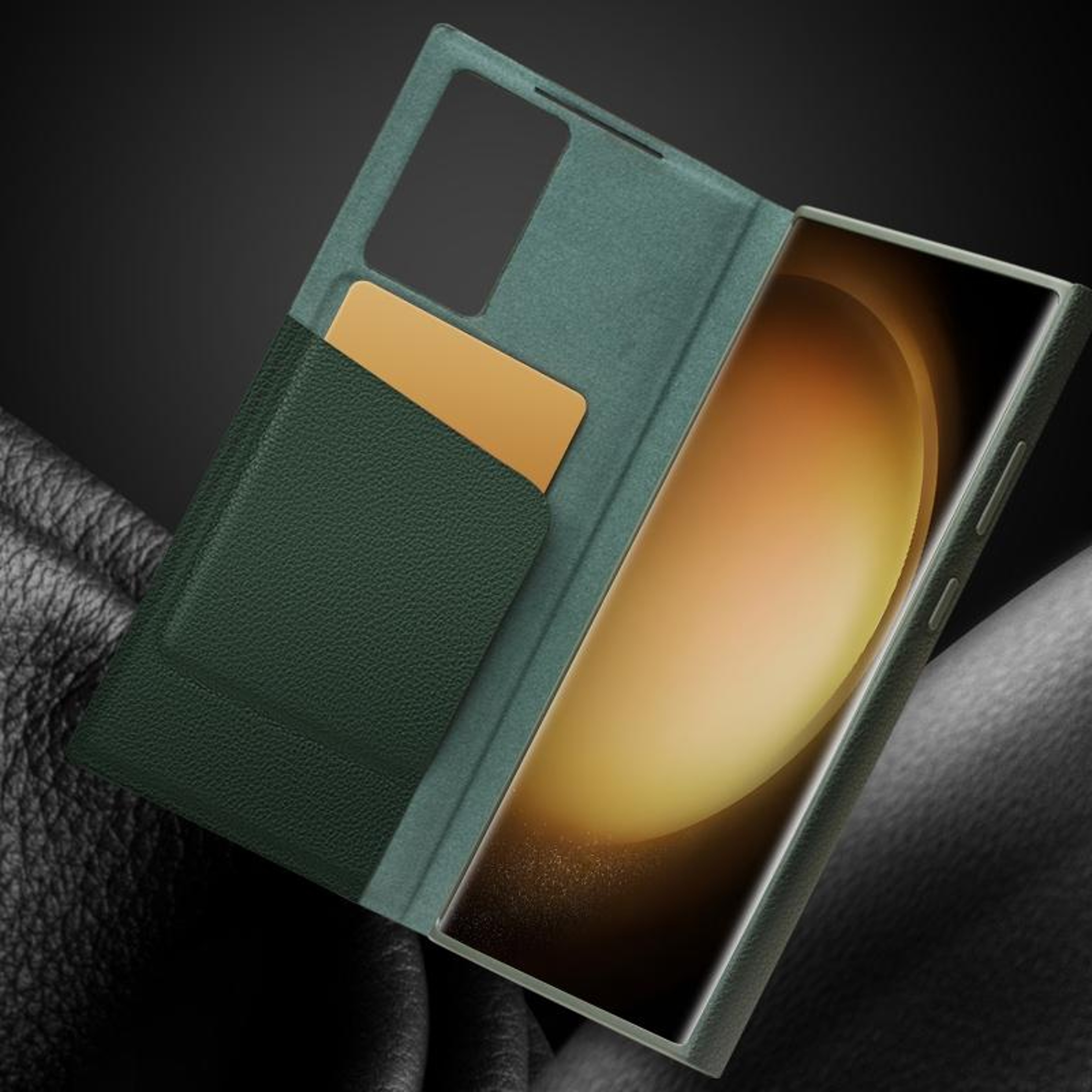 Samsung Galaxy S23 Plus Genuine Leather Magnetic Flip Case 2