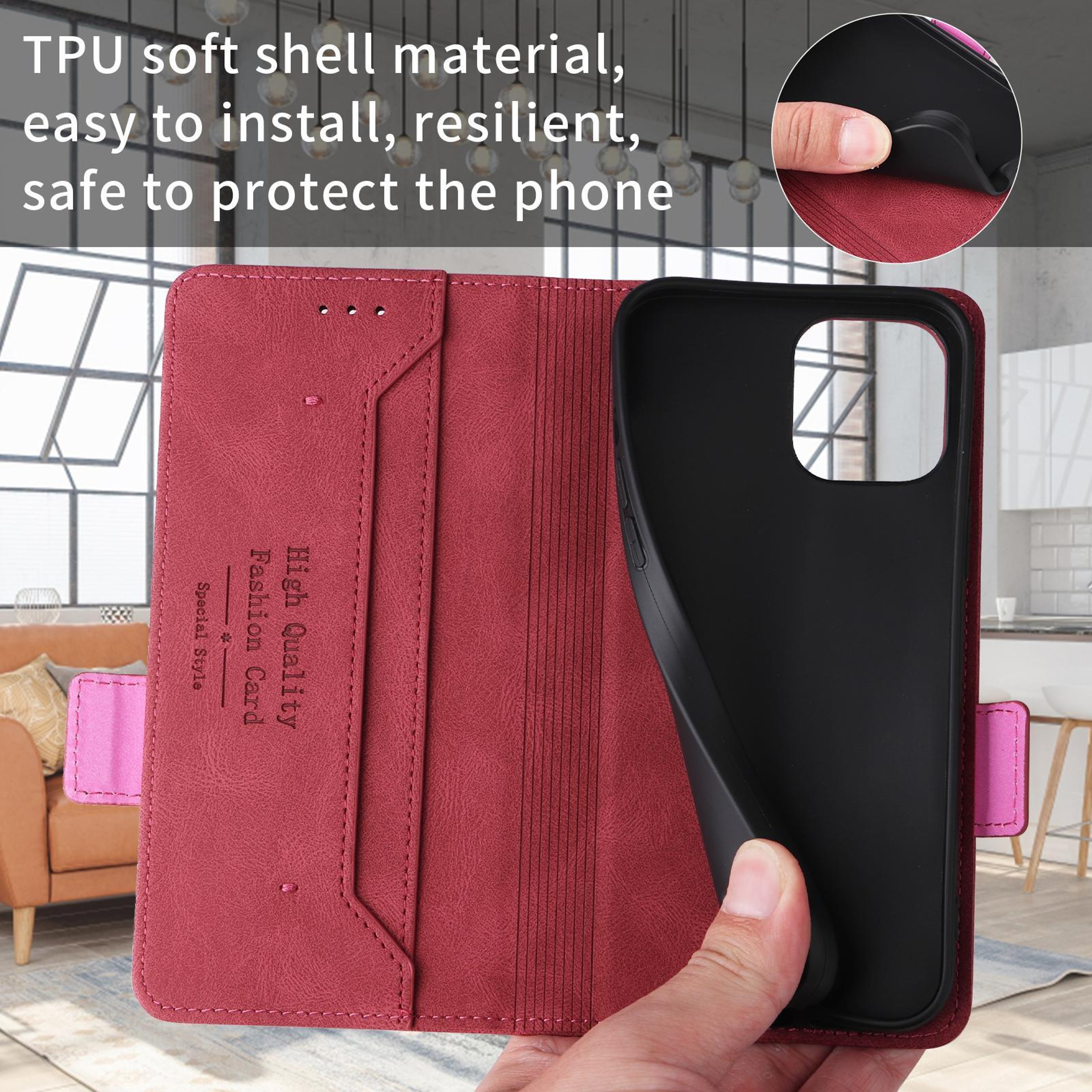 Samsung Galaxy S26 Plus 5G Leather Phone Case With Magnetic Clasp Protective Cover 6