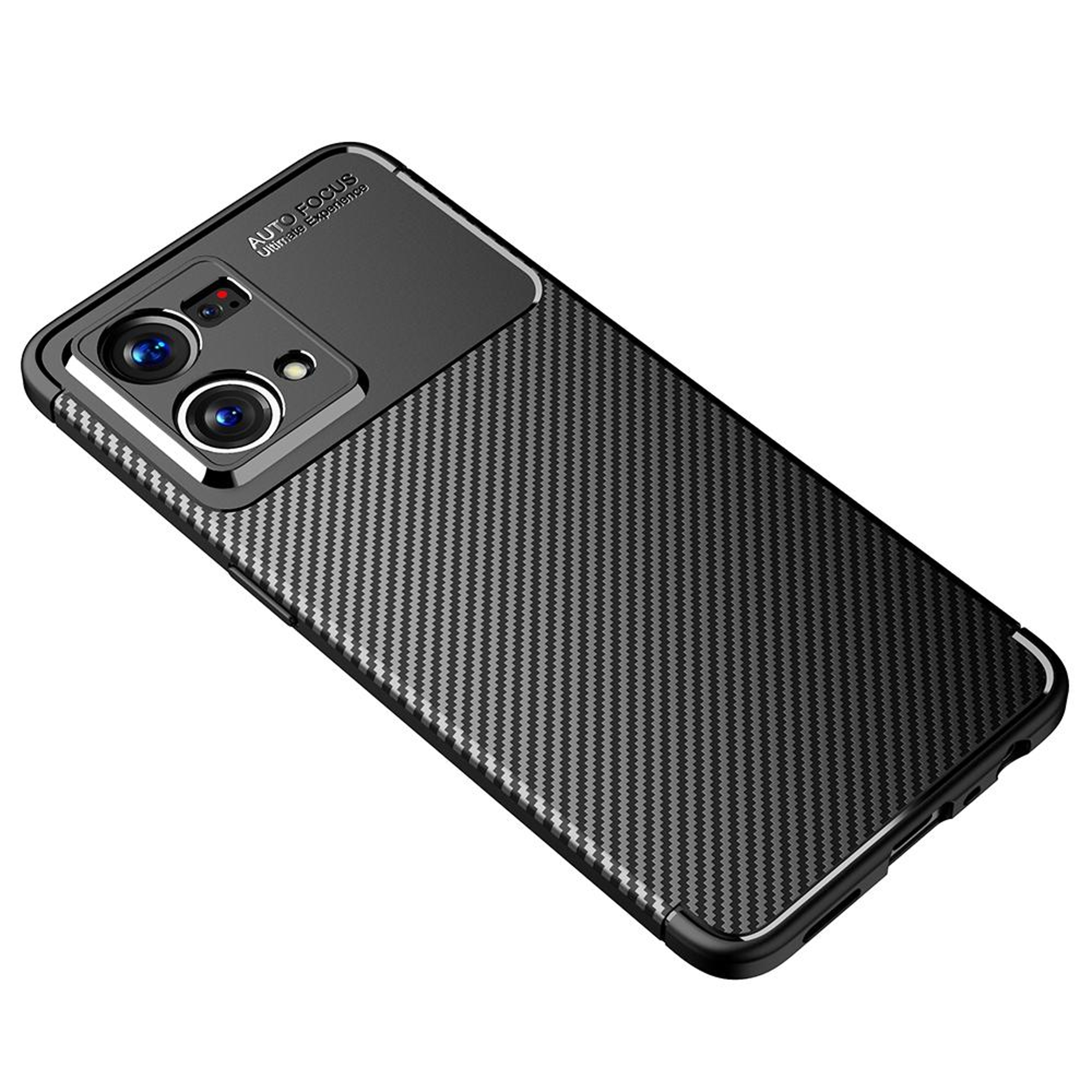OPPO Reno7 4G Carbon Fiber Shockproof TPU Protective Case Black – view 2