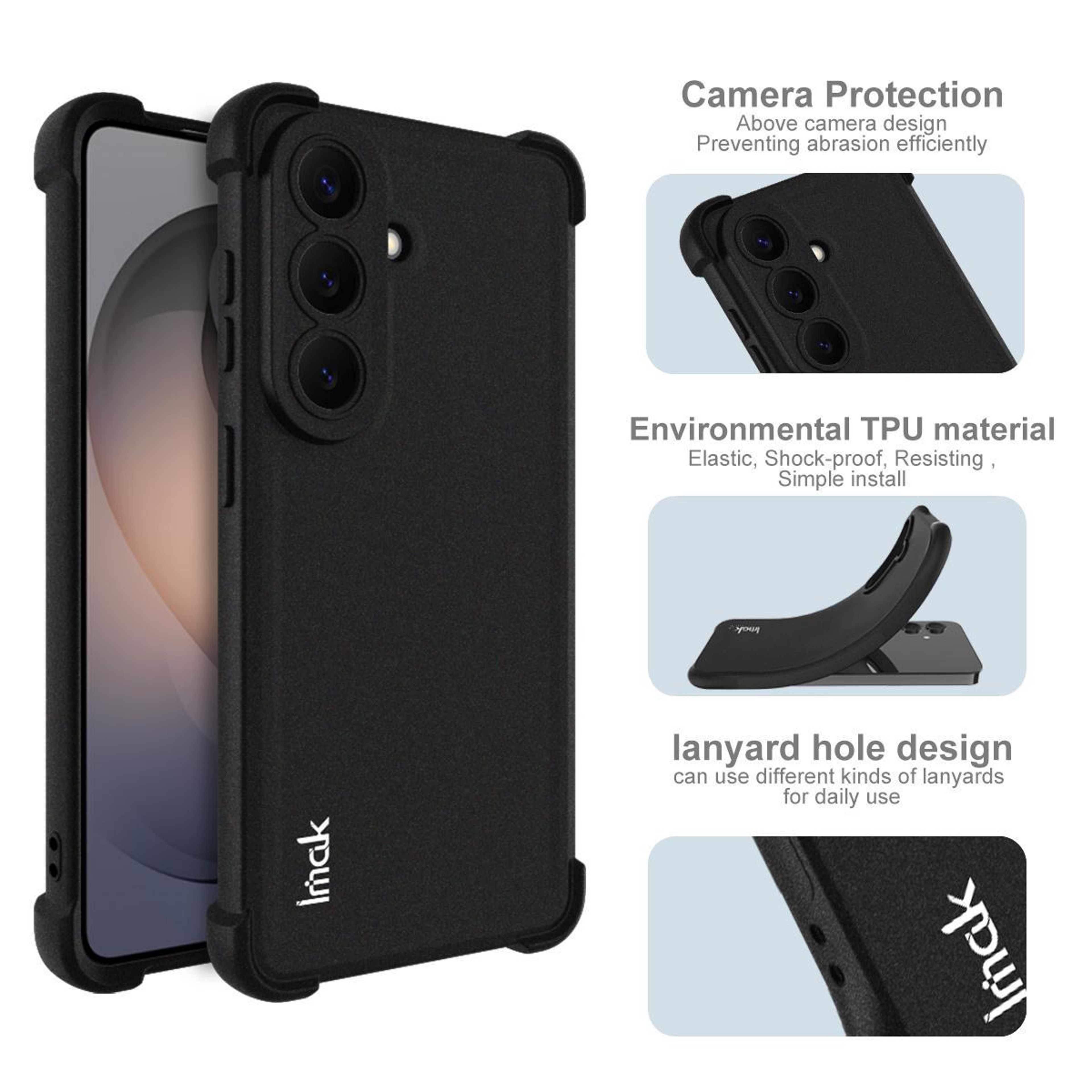Samsung Galaxy S26 Plus 5G Shockproof TPU Case with Camera Protection Matte Black – view 7