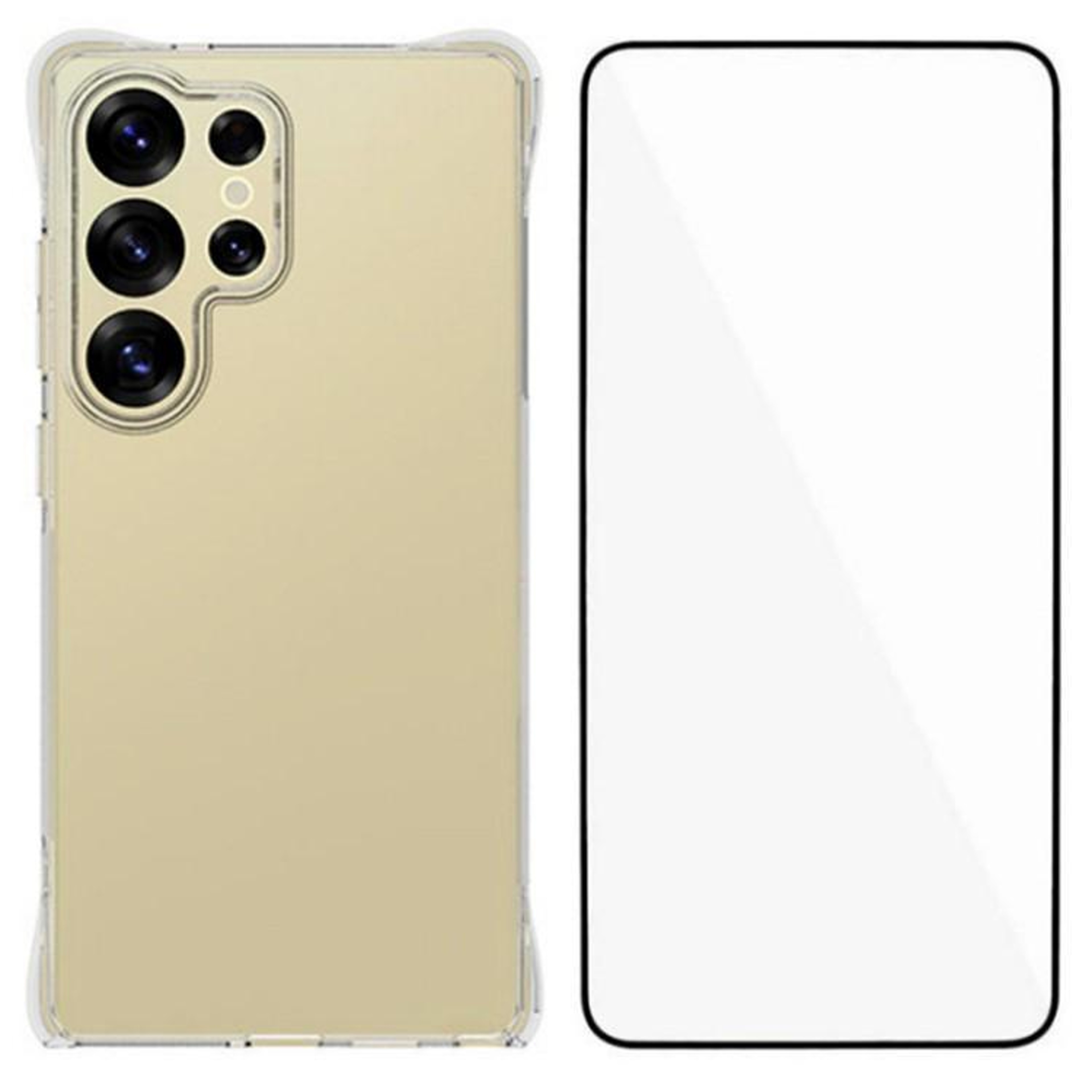 Galaxy S25 Ultra Clear Shockproof TPU Case with Screen Protector – view 1